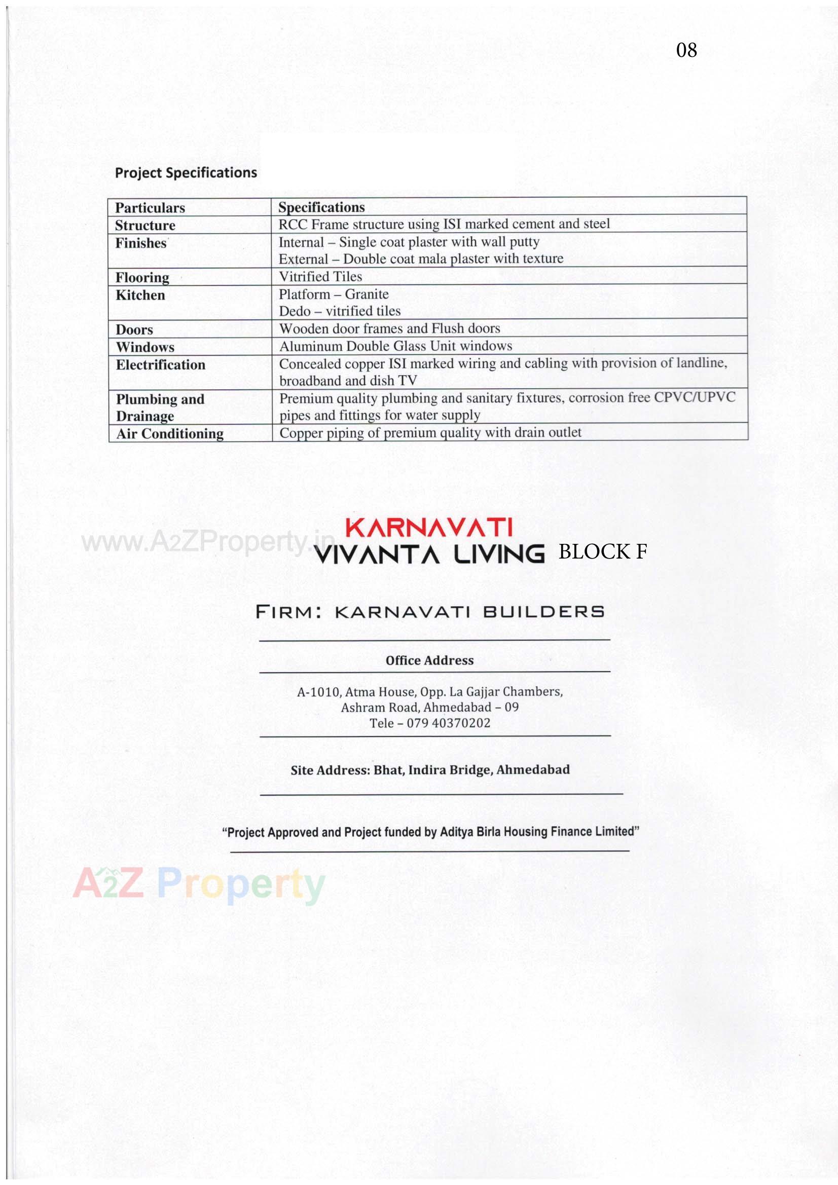  of real estate project Karnavati Vivanta Living Block located at Bhat, Gandhinagar, Gujarat