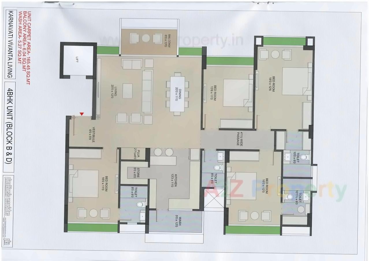 Layout of real estate project Karnavati Vivanta Living located at Bhat, Gandhinagar, Gujarat
