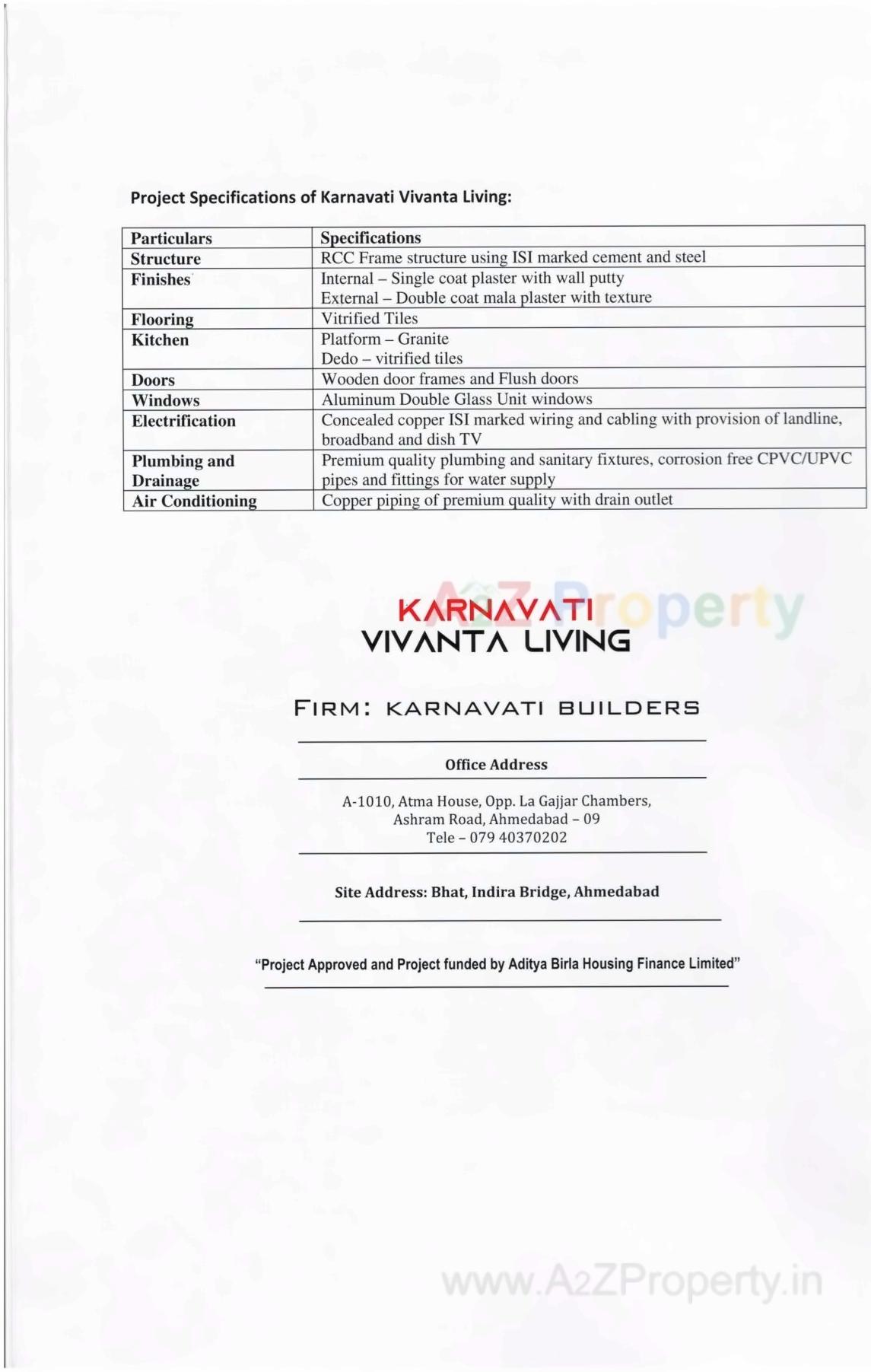  of real estate project Karnavati Vivanta Living located at Bhat, Gandhinagar, Gujarat