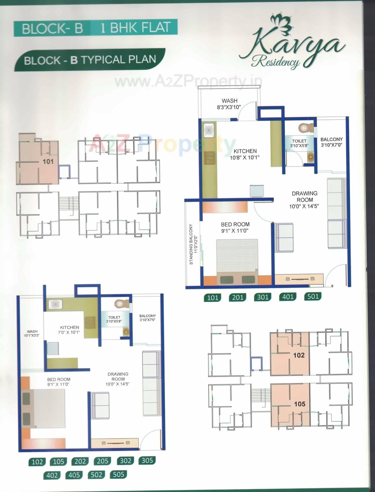 Layout of real estate project Kavya Residency located at Kolavada, Gandhinagar, Gujarat