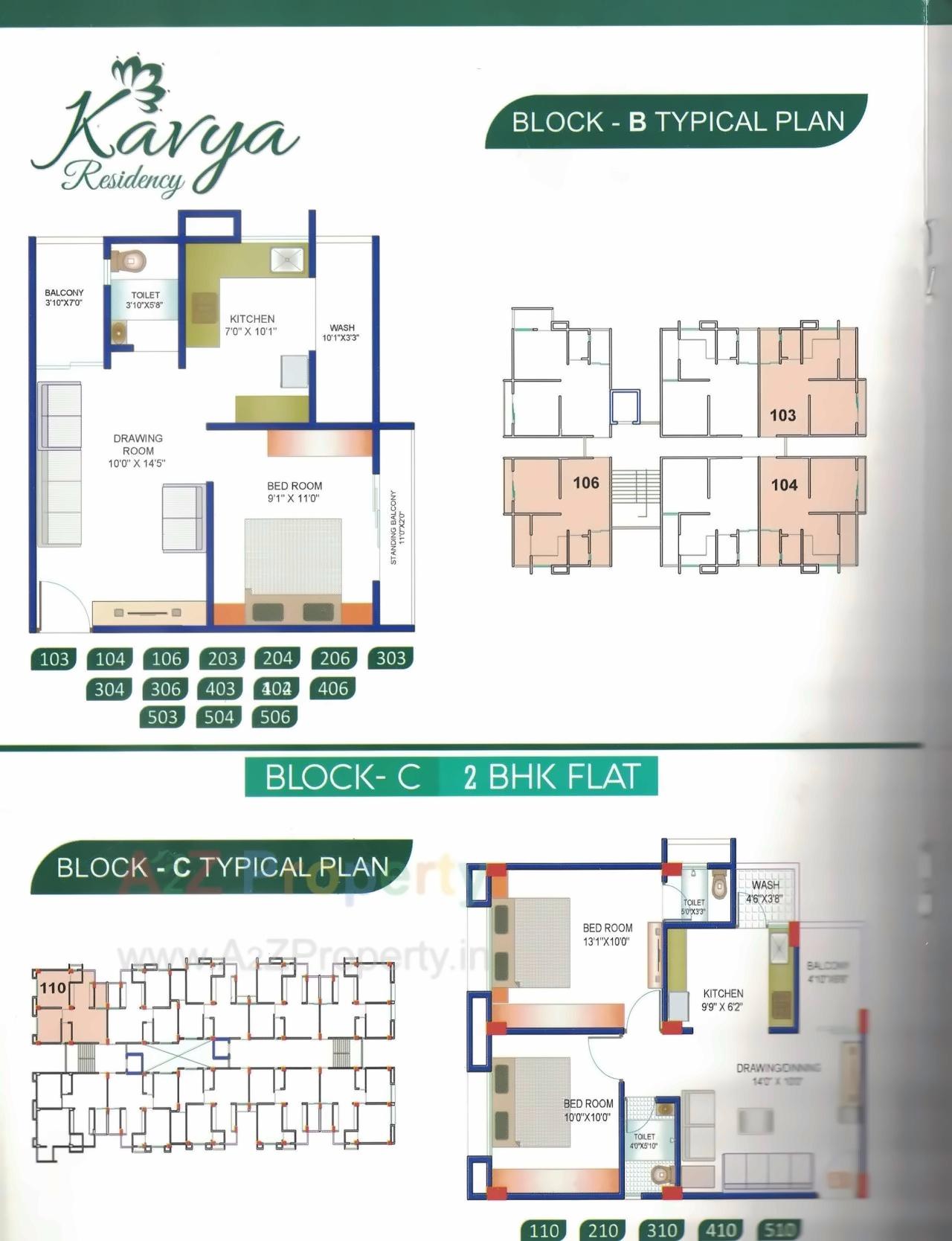 Layout of real estate project Kavya Residency located at Kolavada, Gandhinagar, Gujarat