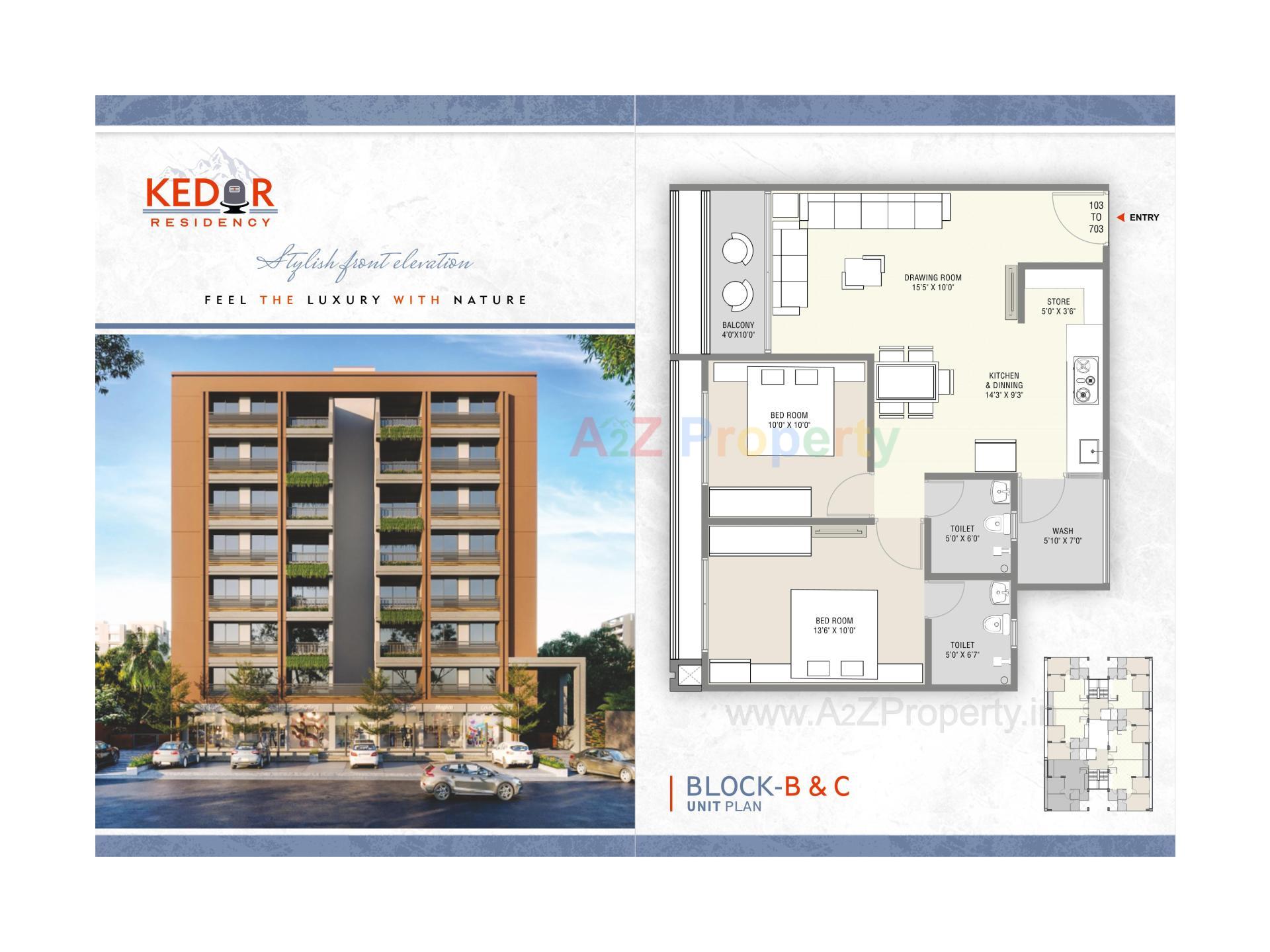 Layout of real estate project Kedar Residency located at Randheja, Gandhinagar, Gujarat