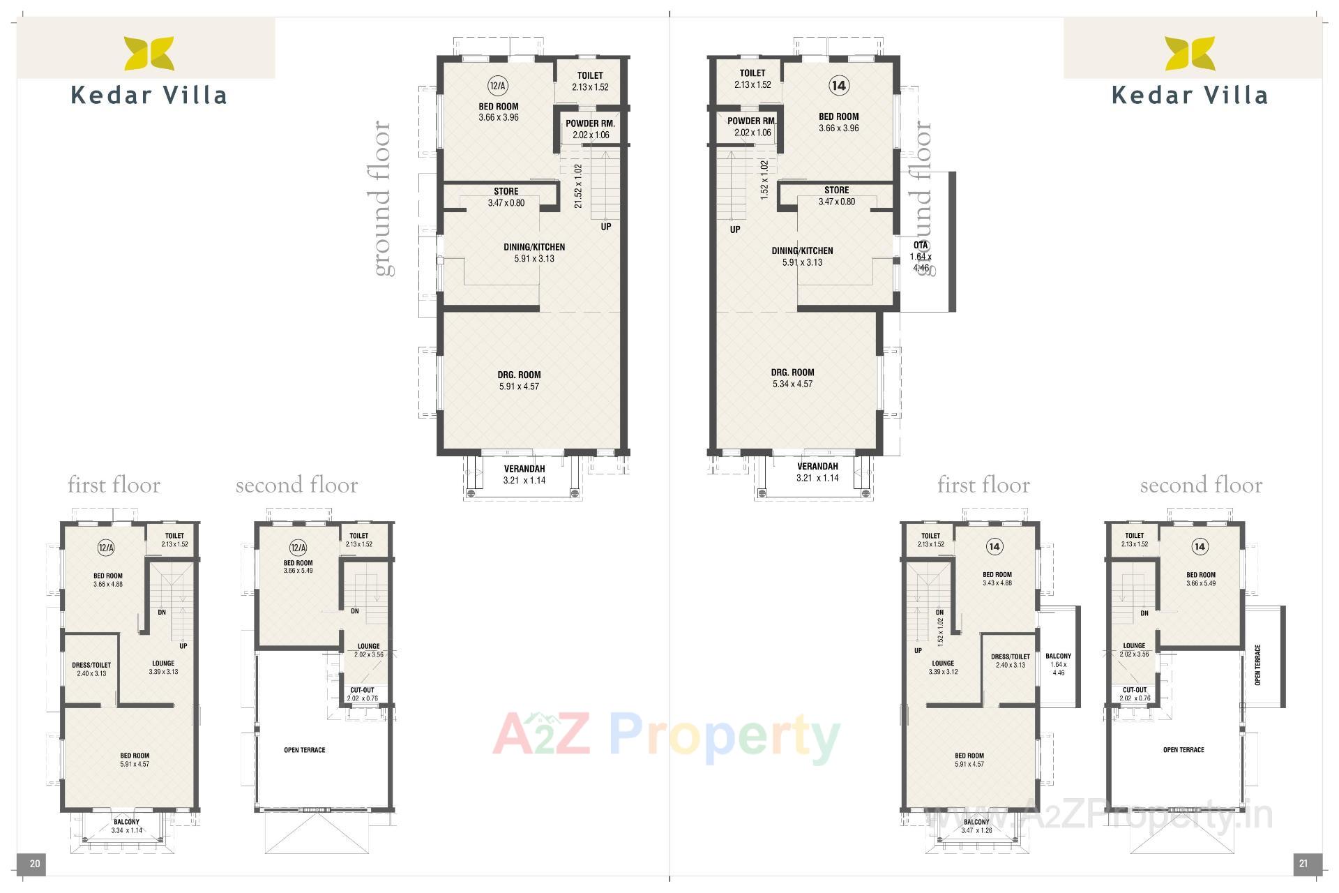 Layout of real estate project Kedar Villa located at Saij, Gandhinagar, Gujarat