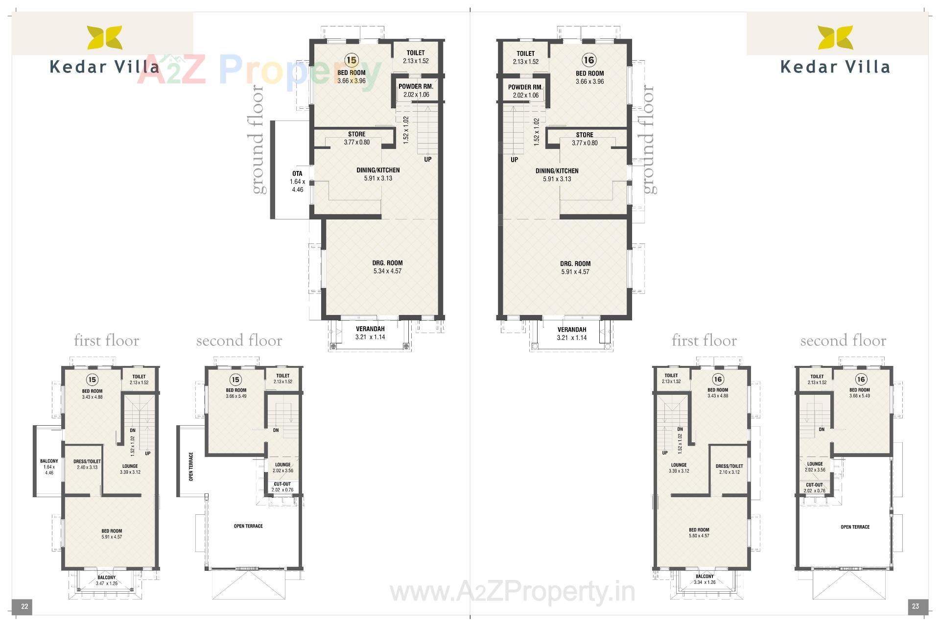 Layout of real estate project Kedar Villa located at Saij, Gandhinagar, Gujarat