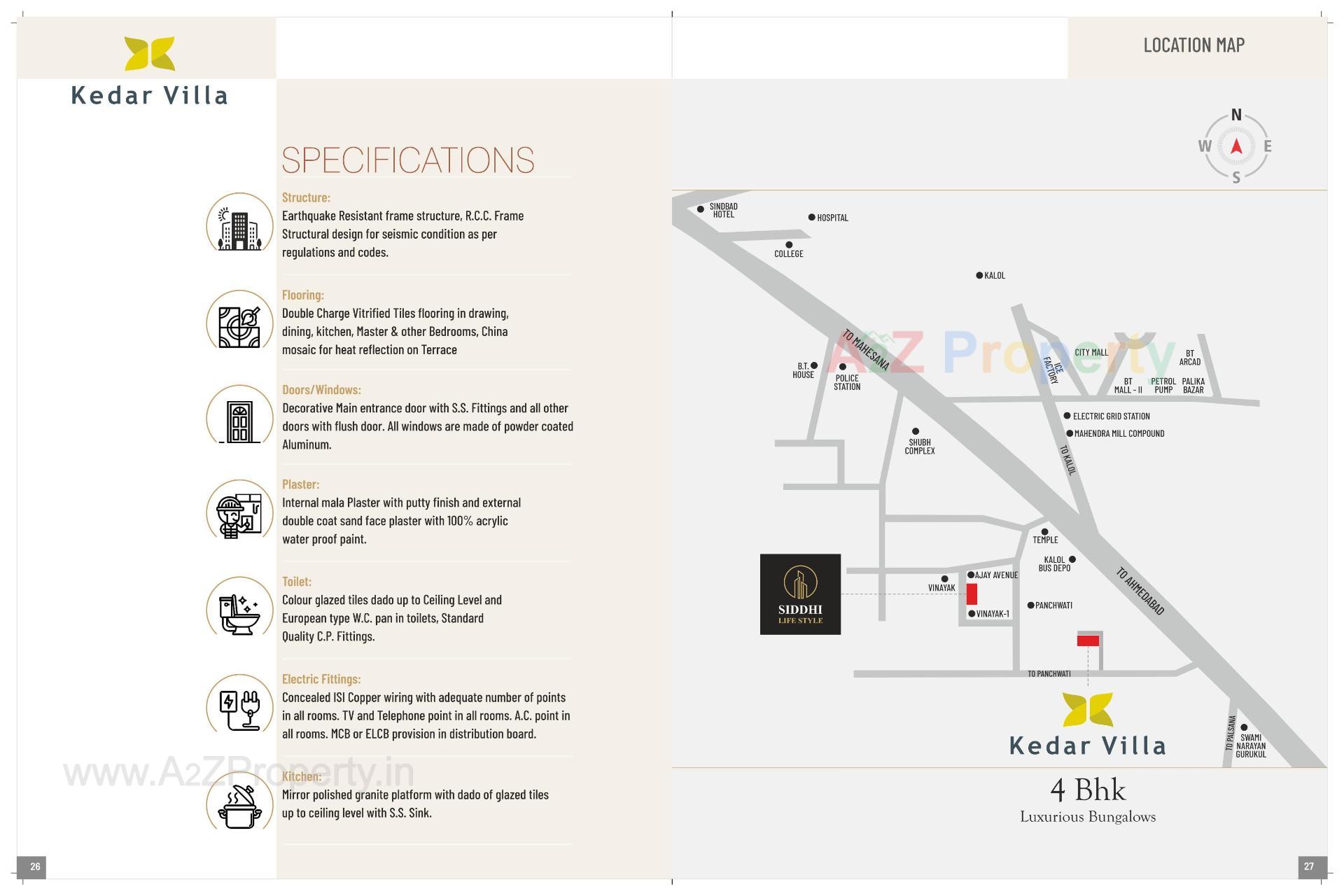  of real estate project Kedar Villa located at Saij, Gandhinagar, Gujarat