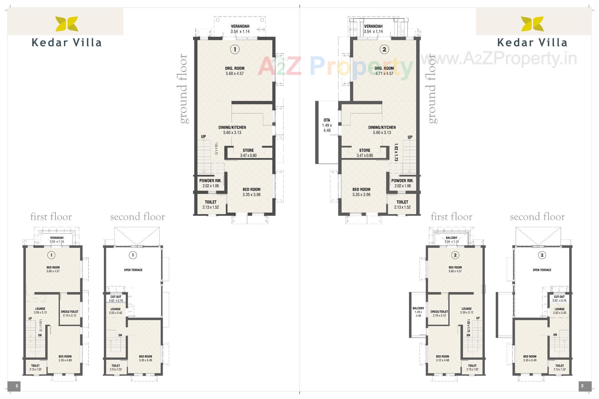 Layout of real estate project Kedar Villa located at Saij, Gandhinagar, Gujarat