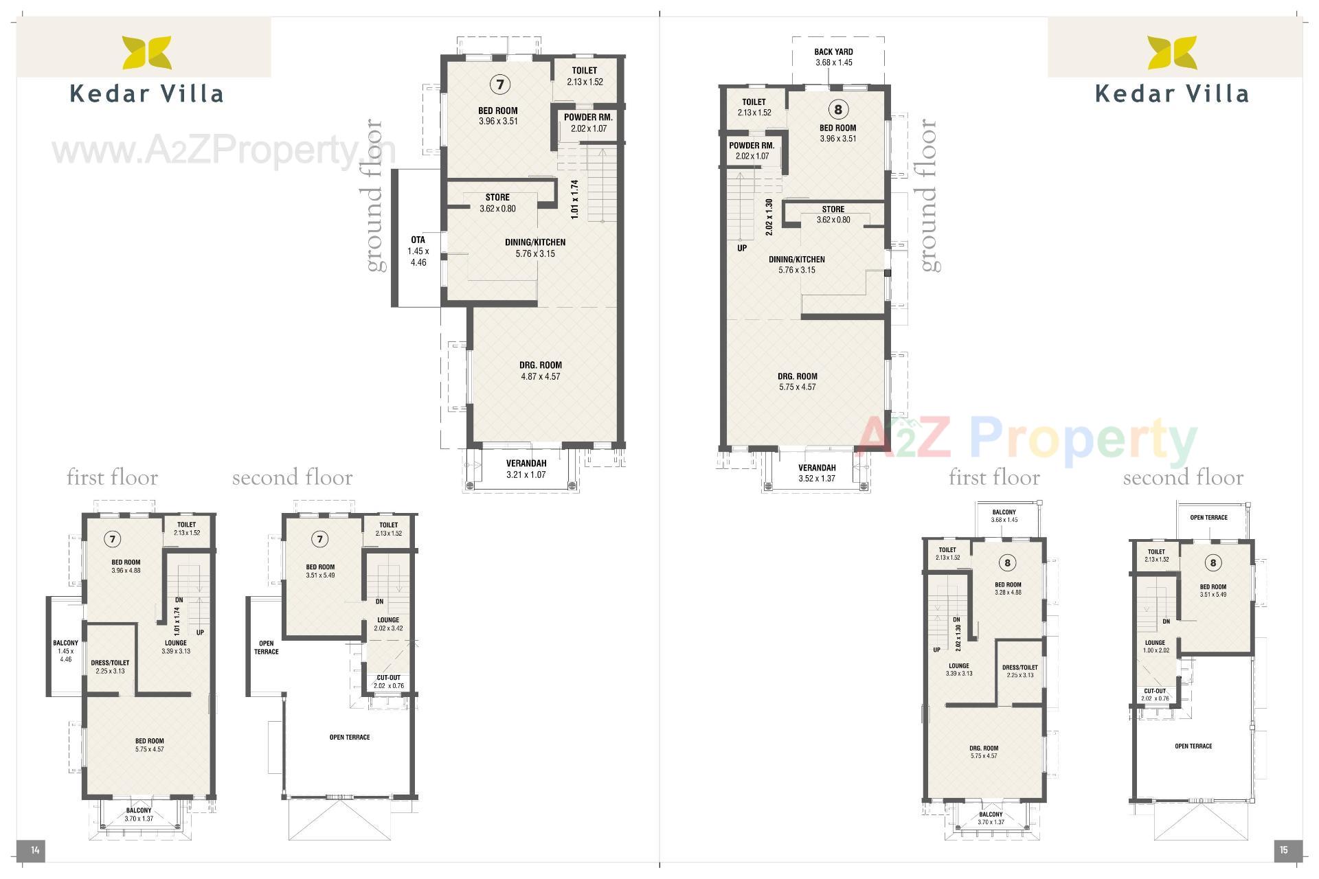 Layout of real estate project Kedar Villa located at Saij, Gandhinagar, Gujarat