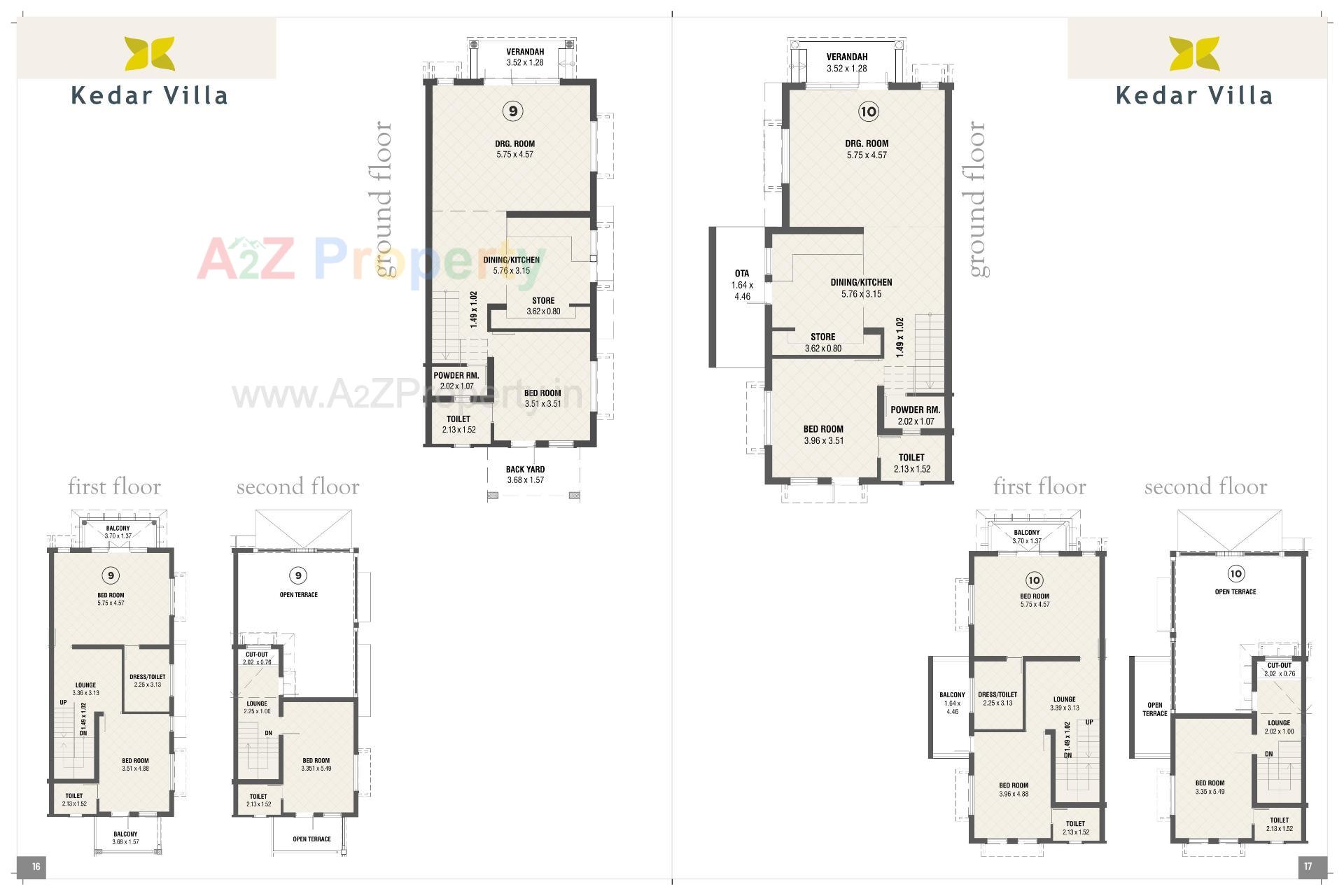 Layout of real estate project Kedar Villa located at Saij, Gandhinagar, Gujarat