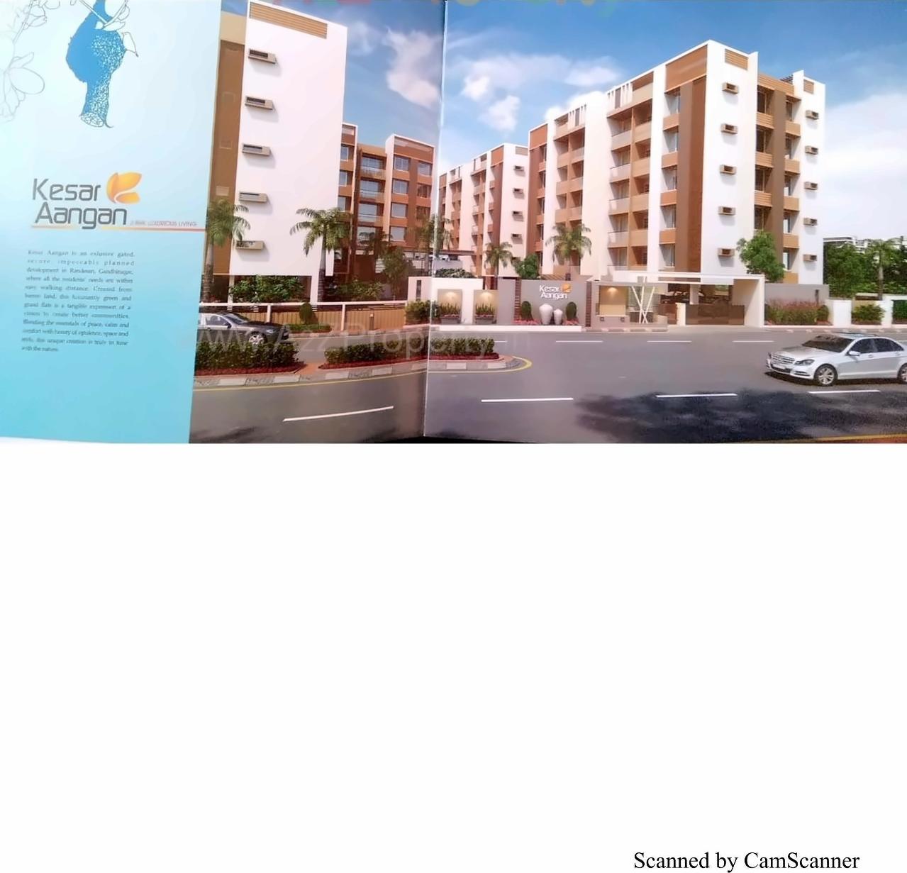 3D Elevation of real estate project Kesar Aangan located at Indroda, Gandhinagar, Gujarat
