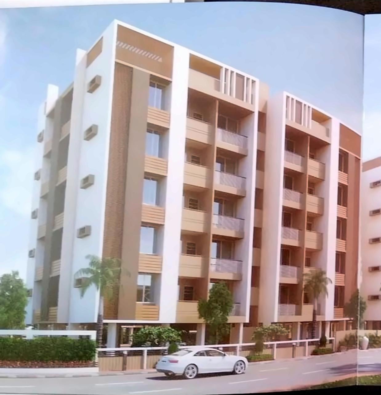 3D Elevation of real estate project Kesar Aangan located at Indroda, Gandhinagar, Gujarat