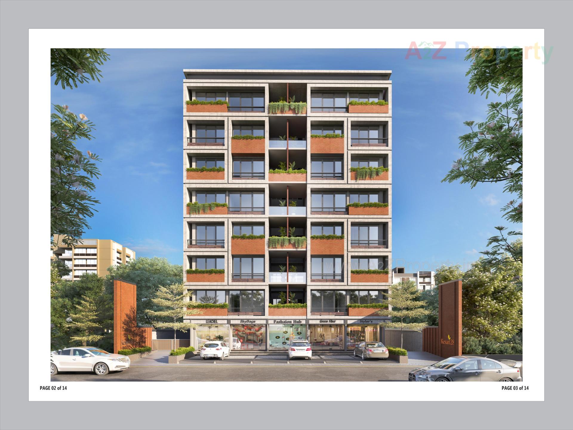 3D Elevation of real estate project Kesari located at Zundal, Gandhinagar, Gujarat