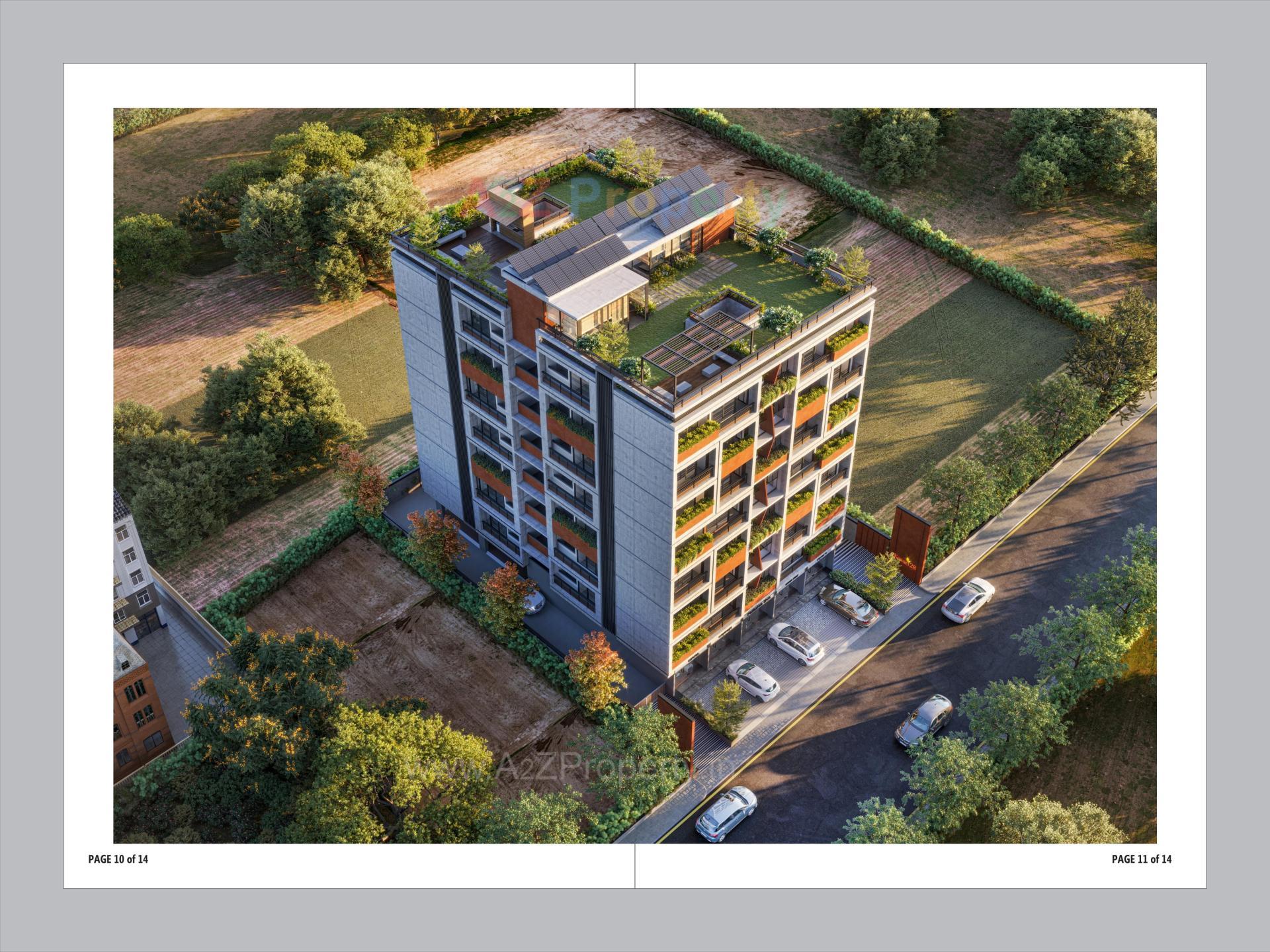 3D Elevation of real estate project Kesari located at Zundal, Gandhinagar, Gujarat
