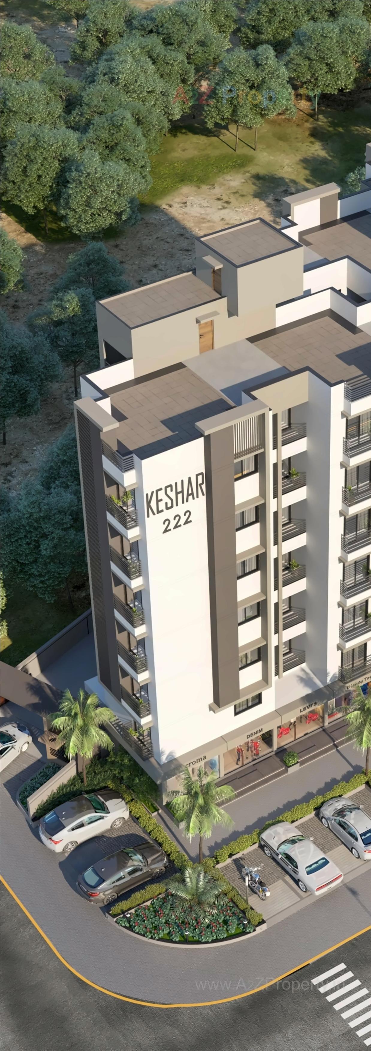 3D Elevation of real estate project Keshar 2 located at Gandhinagar, Gandhinagar, Gujarat