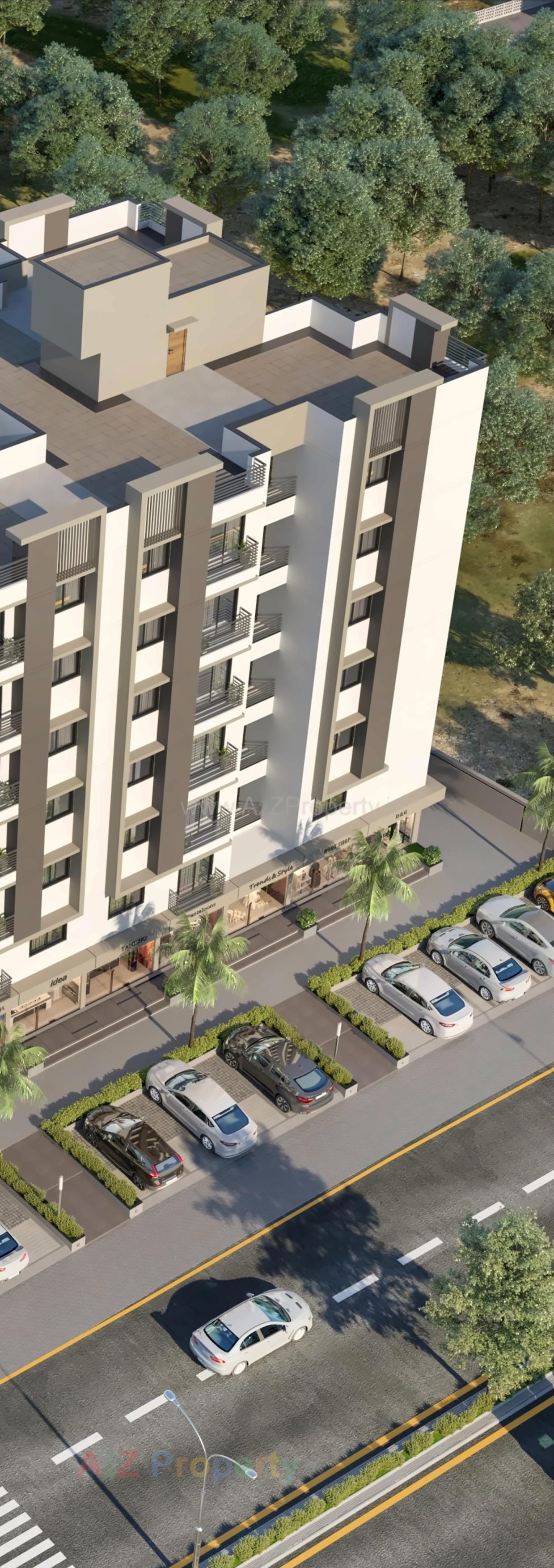 3D Elevation of real estate project Keshar 2 located at Gandhinagar, Gandhinagar, Gujarat