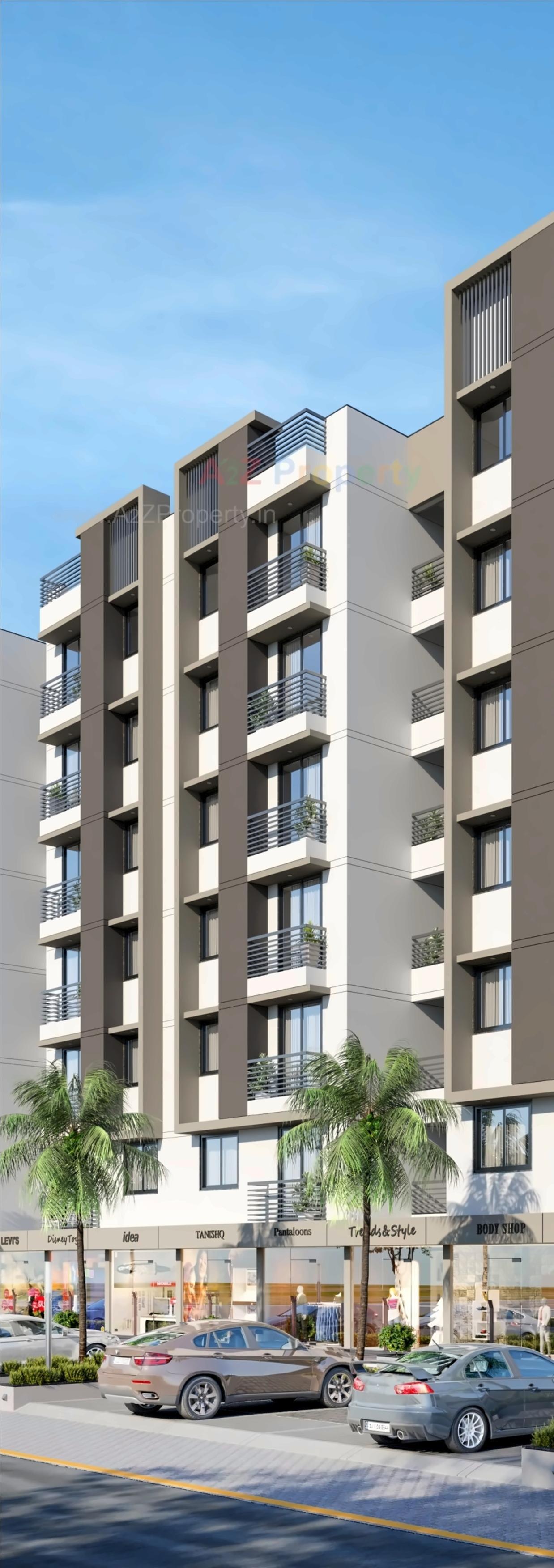 3D Elevation of real estate project Keshar 2 located at Gandhinagar, Gandhinagar, Gujarat