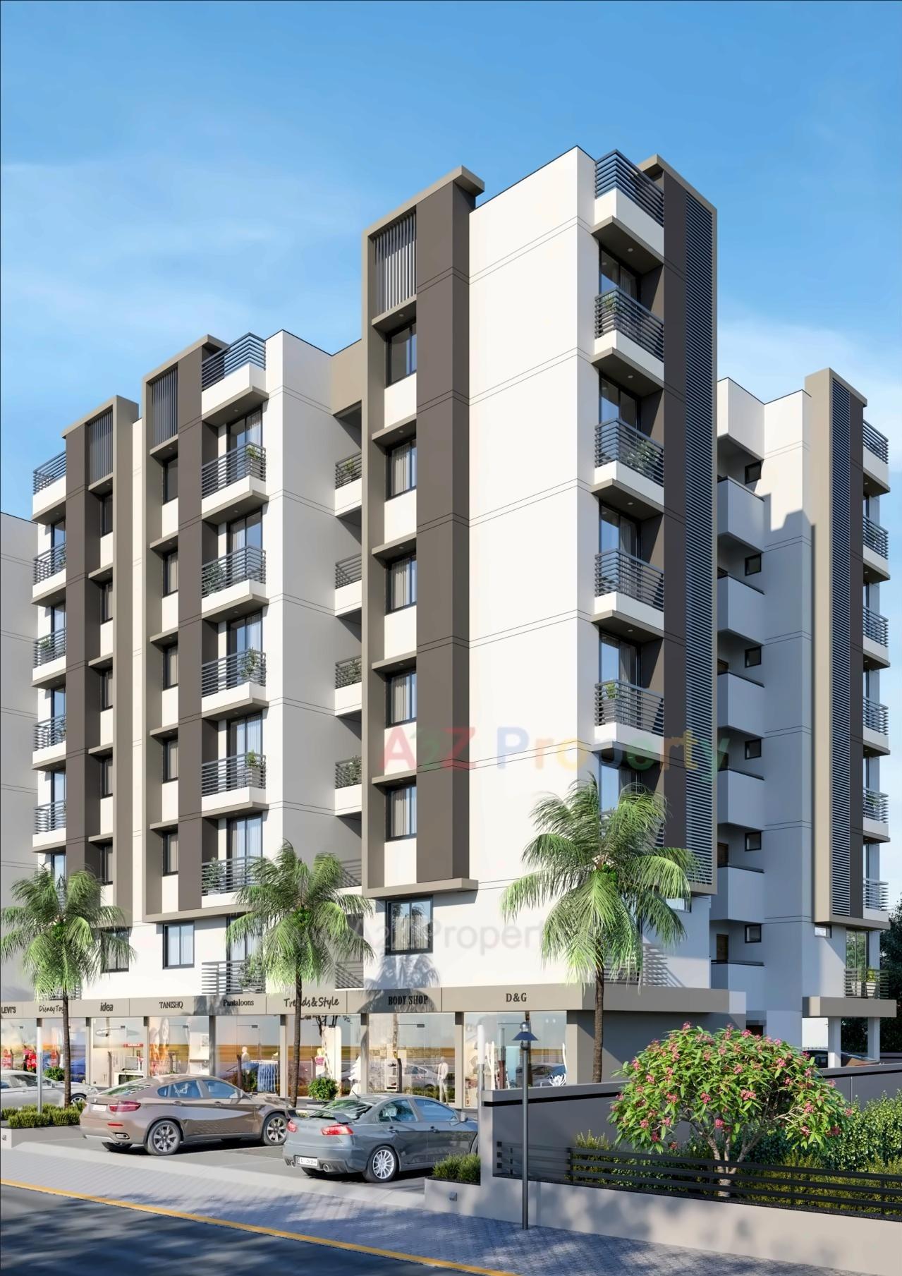 3D Elevation of real estate project Keshar 2 located at Gandhinagar, Gandhinagar, Gujarat