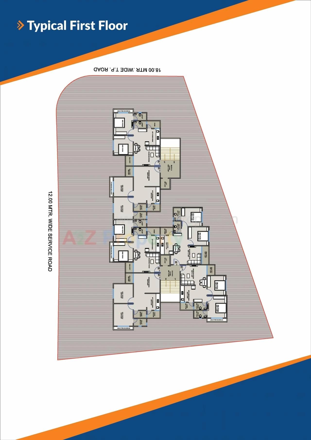Layout of real estate project Keshar 2 located at Gandhinagar, Gandhinagar, Gujarat