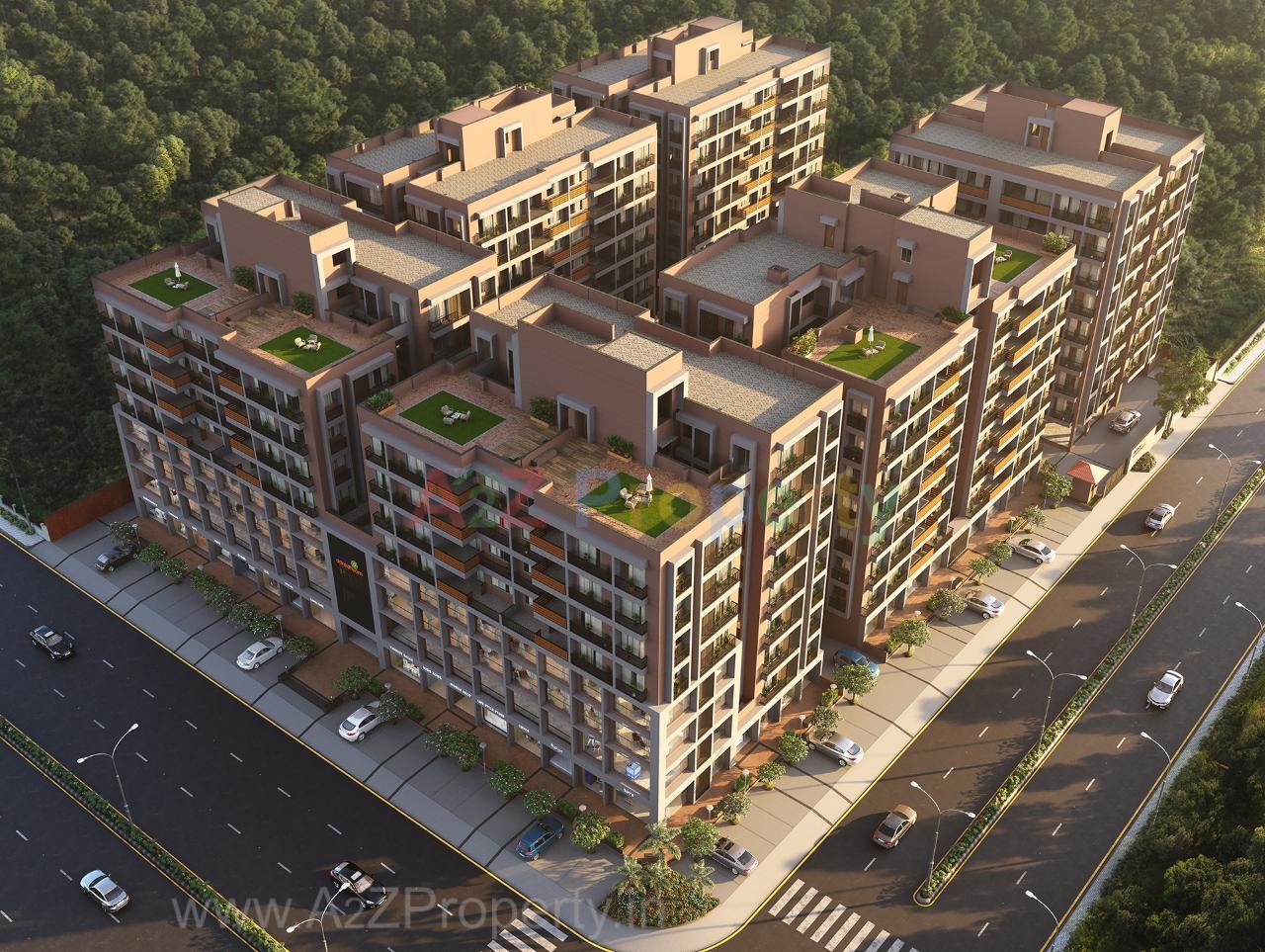 3D Elevation of real estate project Keshav Aaradhyam located at Kudasan, Gandhinagar, Gujarat