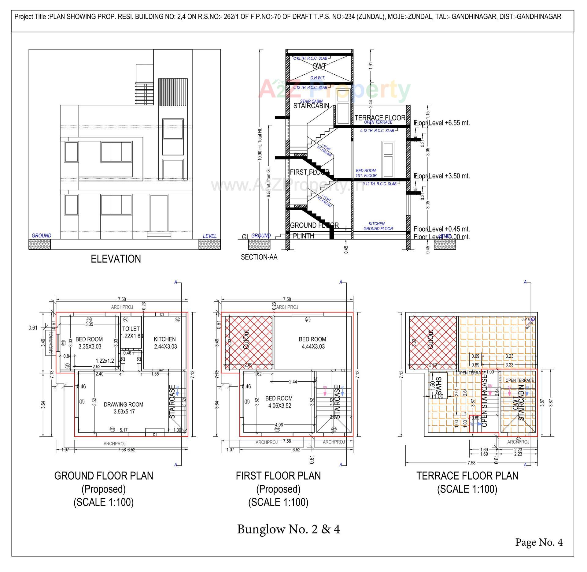 Layout of real estate project Keshav Bunglows located at Zundal, Gandhinagar, Gujarat
