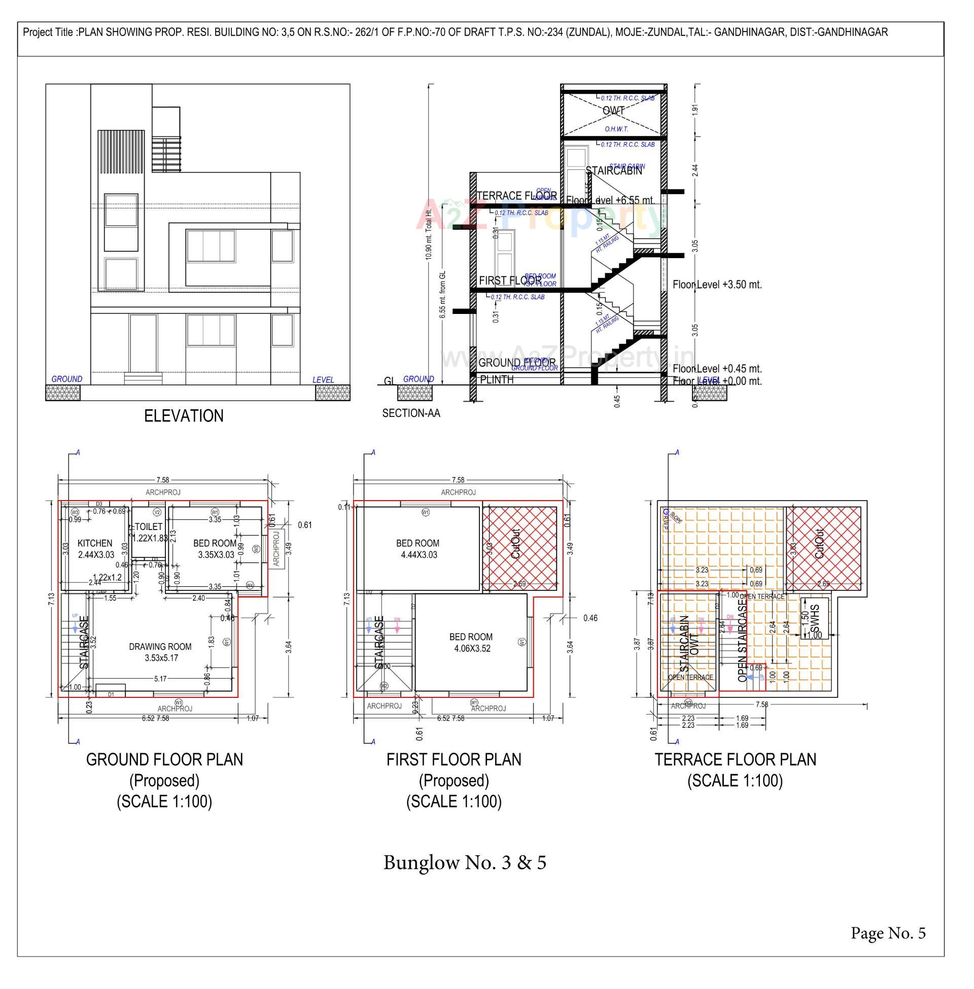Layout of real estate project Keshav Bunglows located at Zundal, Gandhinagar, Gujarat