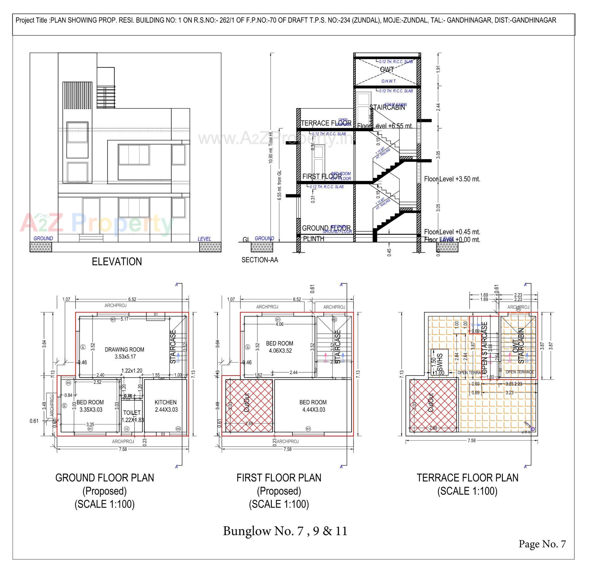 Layout of real estate project Keshav Bunglows located at Zundal, Gandhinagar, Gujarat