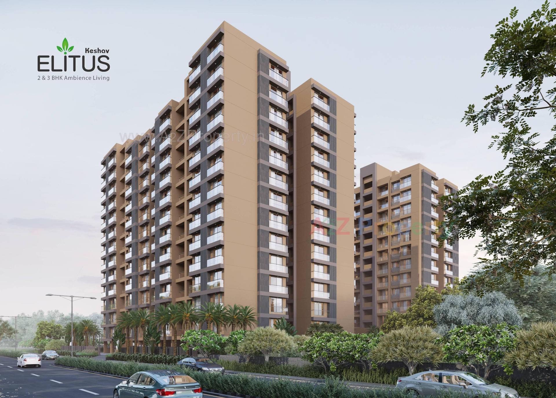 3D Elevation of real estate project Keshav Elitus located at Randesan, Gandhinagar, Gujarat
