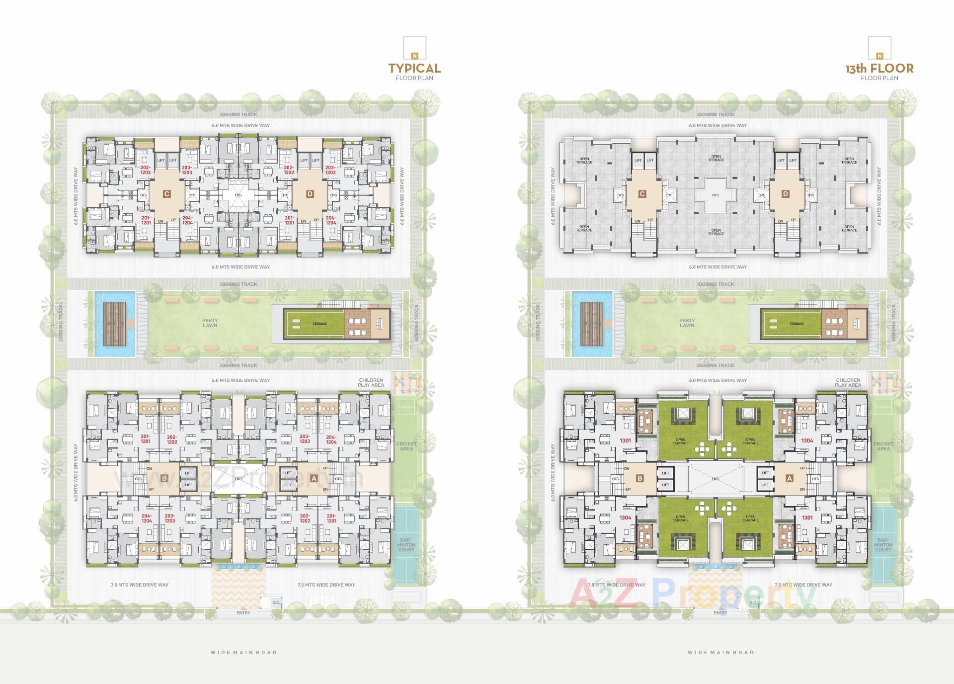 Layout of real estate project Keshav Elitus located at Randesan, Gandhinagar, Gujarat
