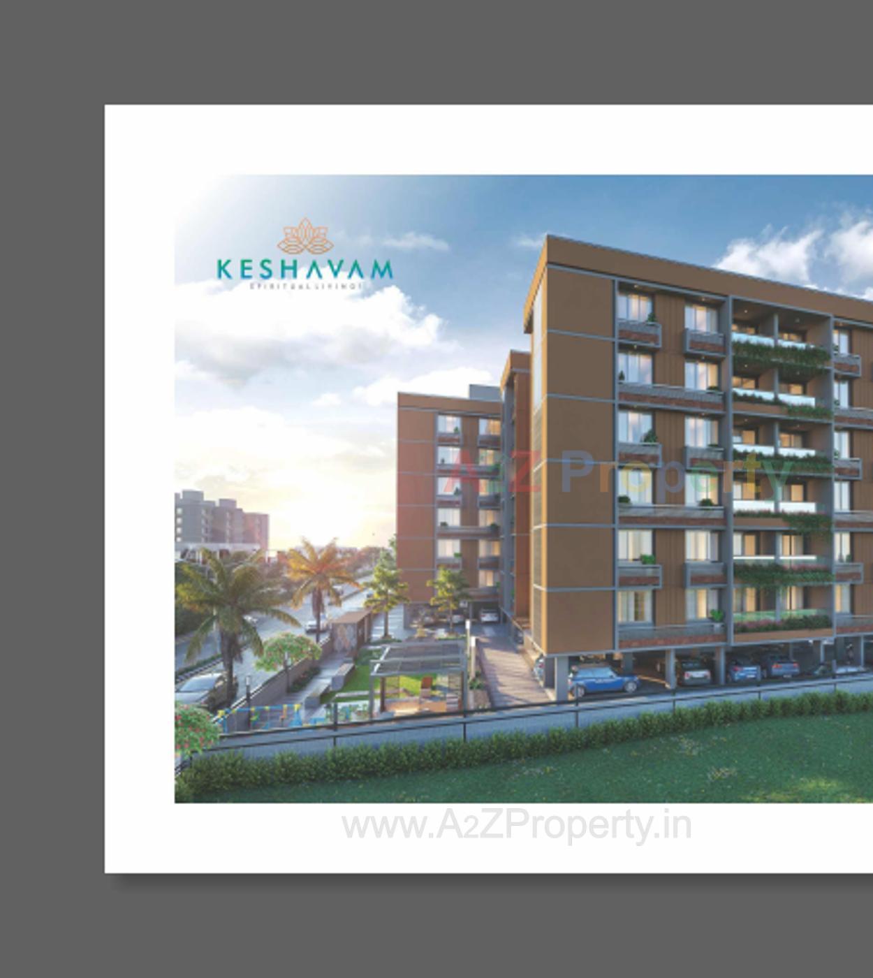 3D Elevation of real estate project Keshavam located at Pethapur, Gandhinagar, Gujarat