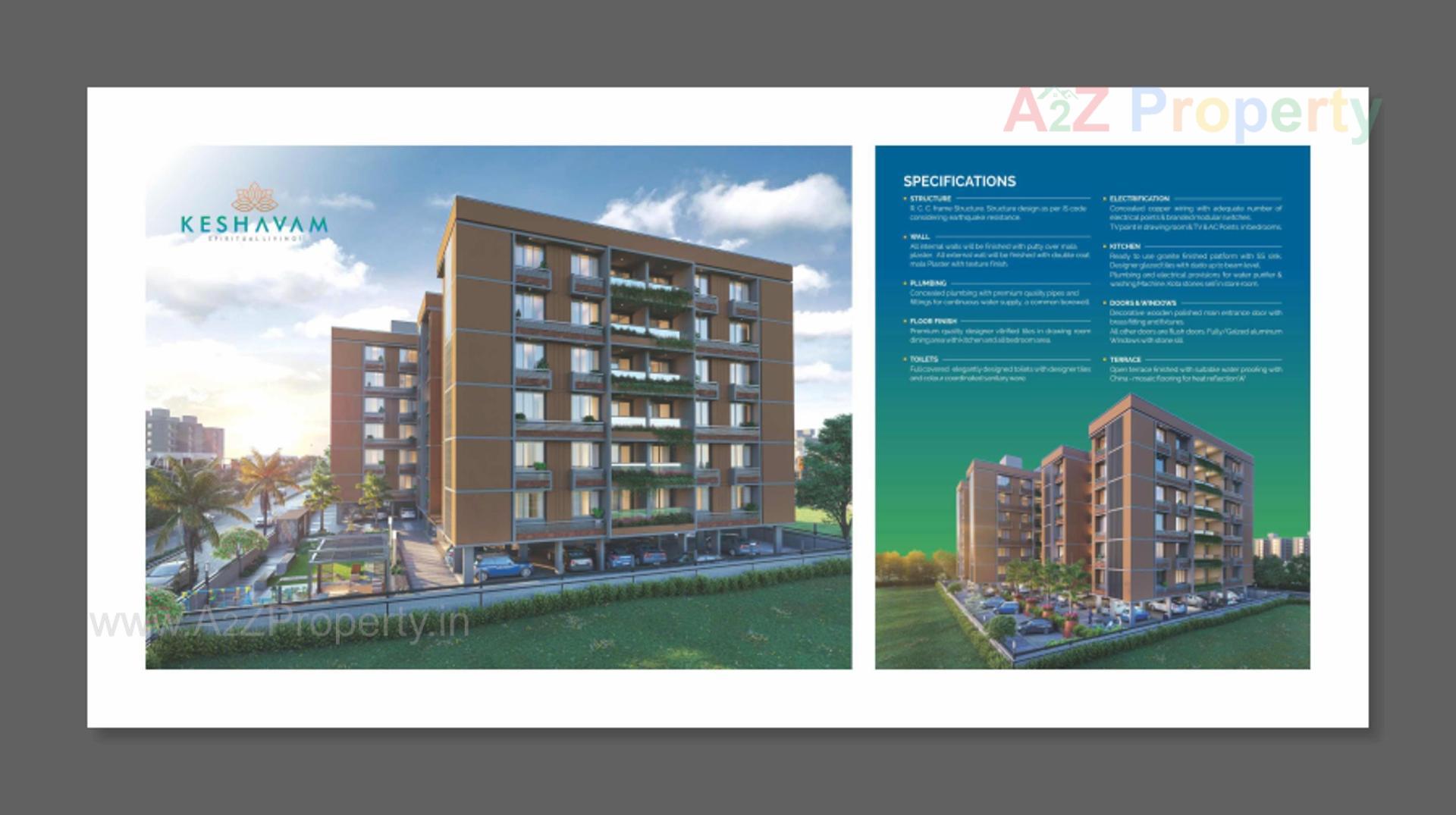 3D Elevation of real estate project Keshavam located at Pethapur, Gandhinagar, Gujarat