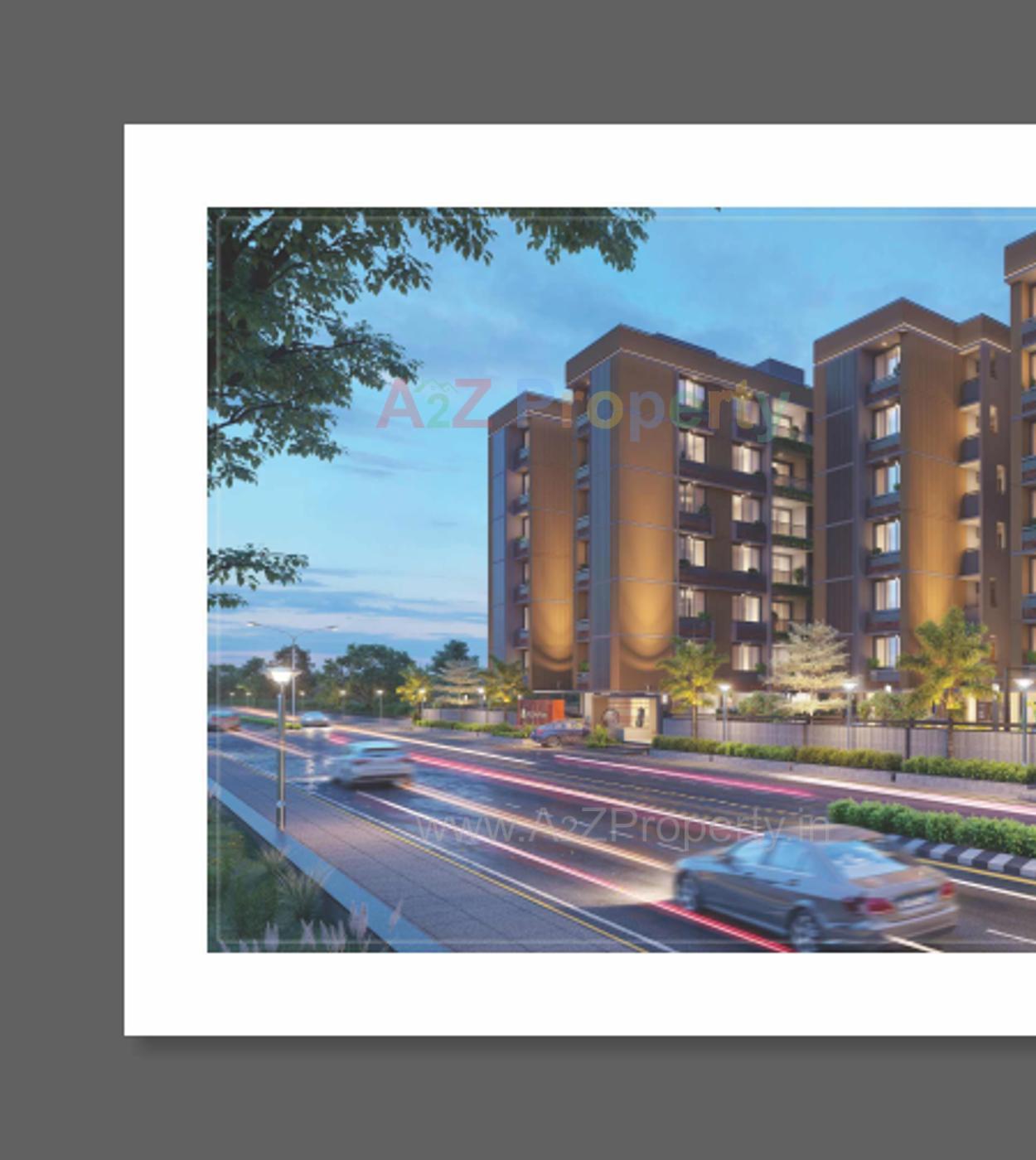 3D Elevation of real estate project Keshavam located at Pethapur, Gandhinagar, Gujarat