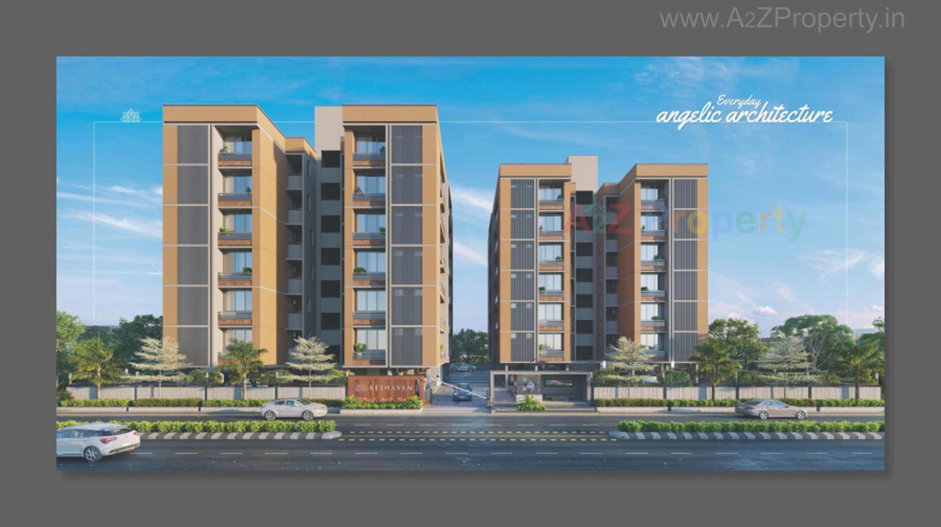 3D Elevation of real estate project Keshavam located at Pethapur, Gandhinagar, Gujarat