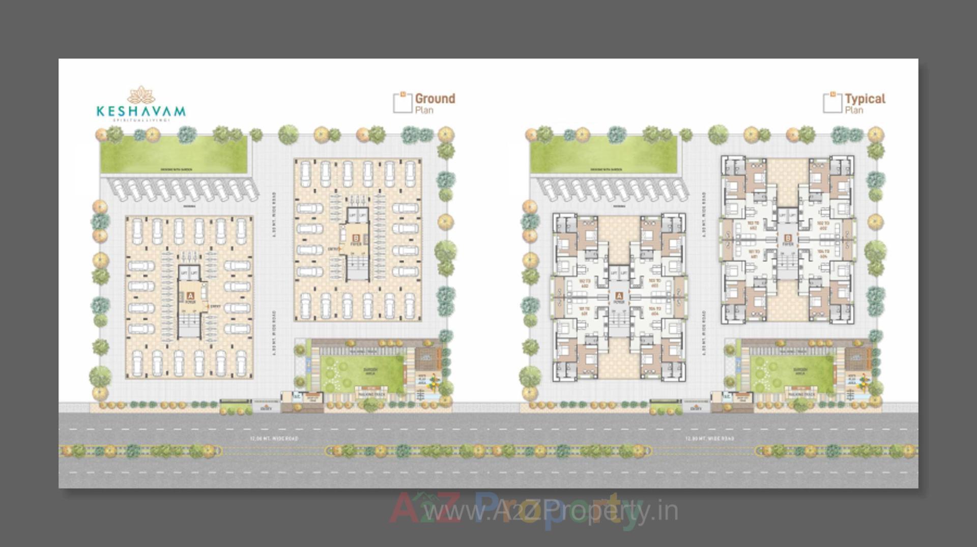 Layout of real estate project Keshavam located at Pethapur, Gandhinagar, Gujarat