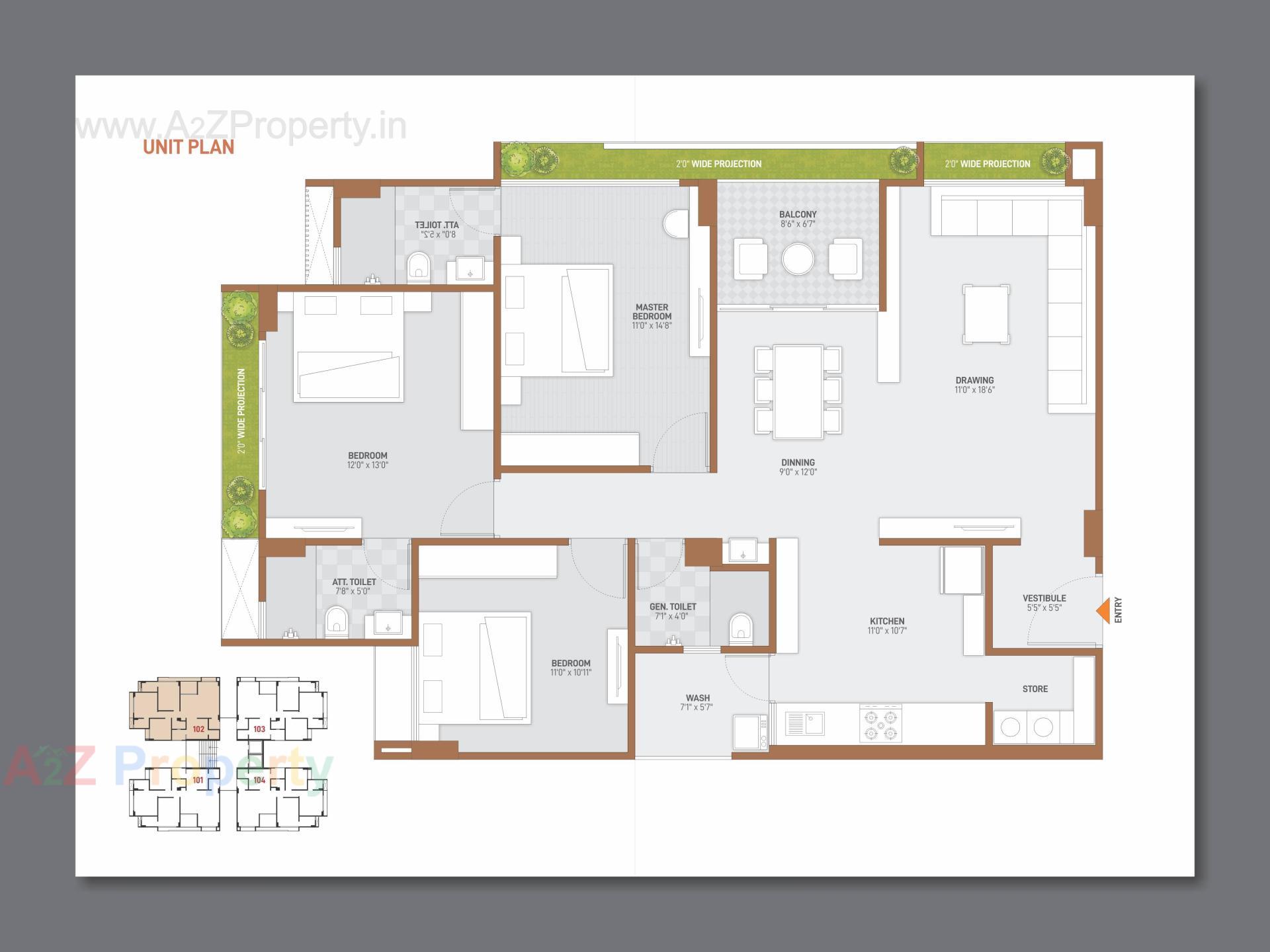Layout of real estate project Keshvam Dream Heights located at Koba, Gandhinagar, Gujarat