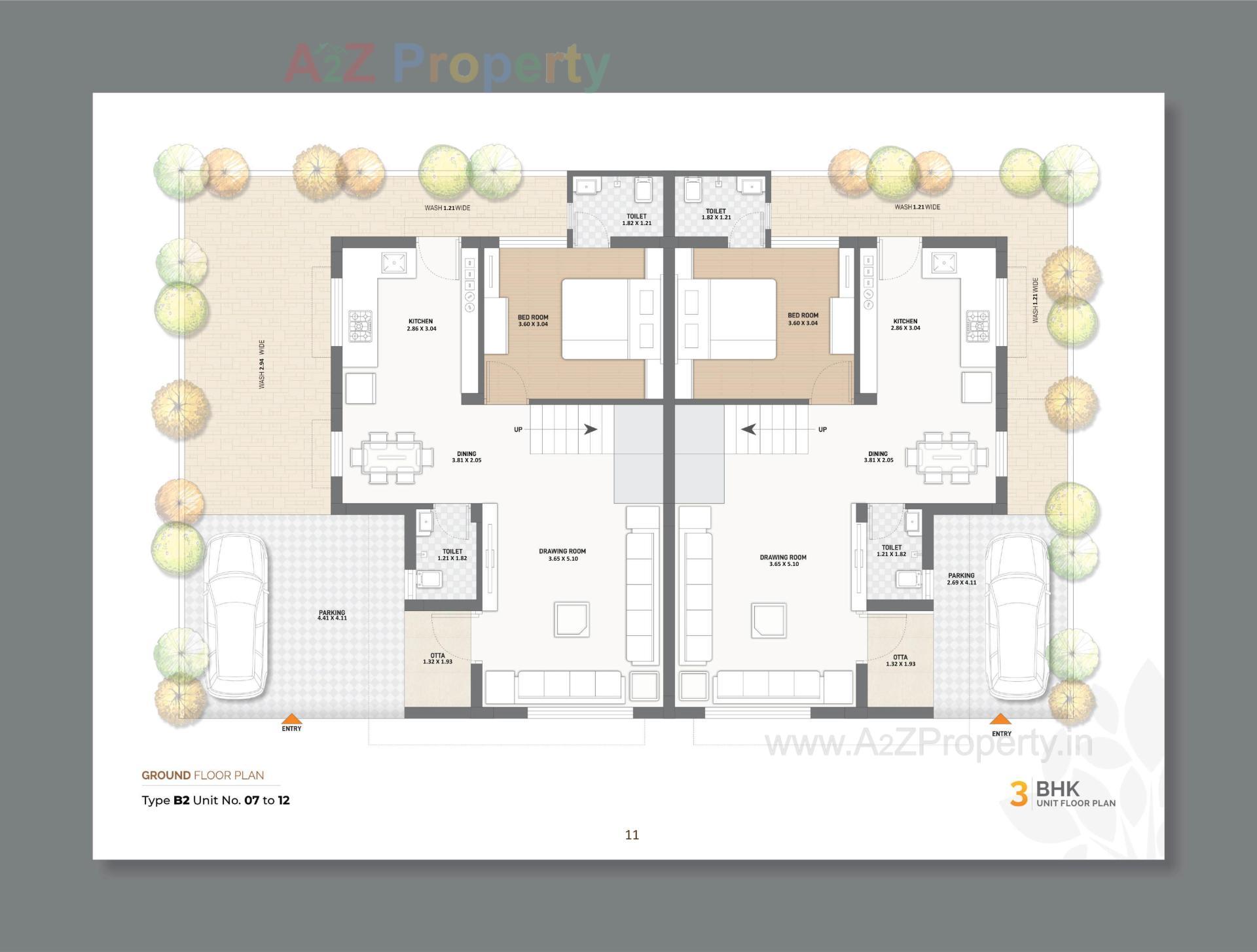 Layout of real estate project Keshvan Bungalows located at Kalol, Gandhinagar, Gujarat