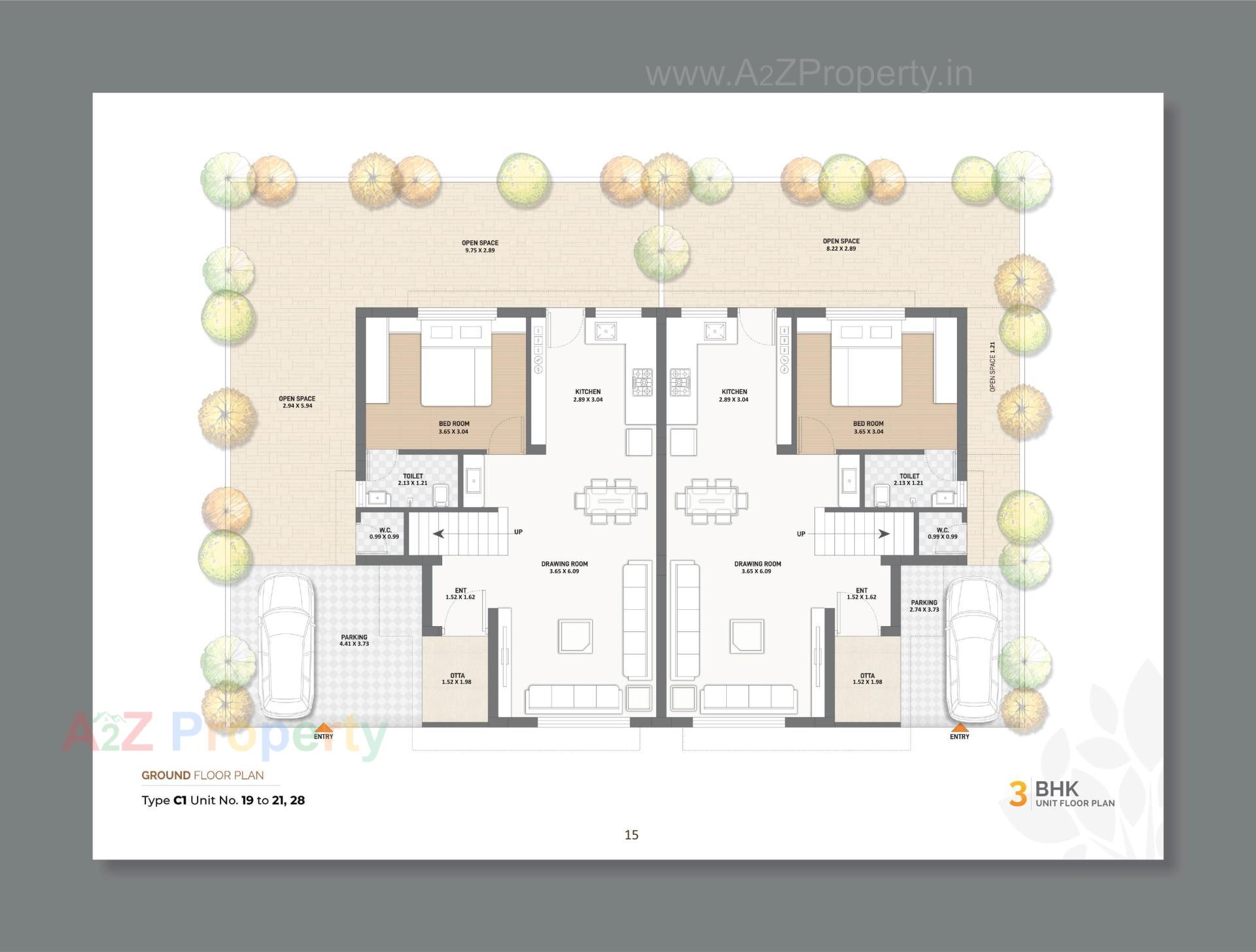 Layout of real estate project Keshvan Bungalows located at Kalol, Gandhinagar, Gujarat