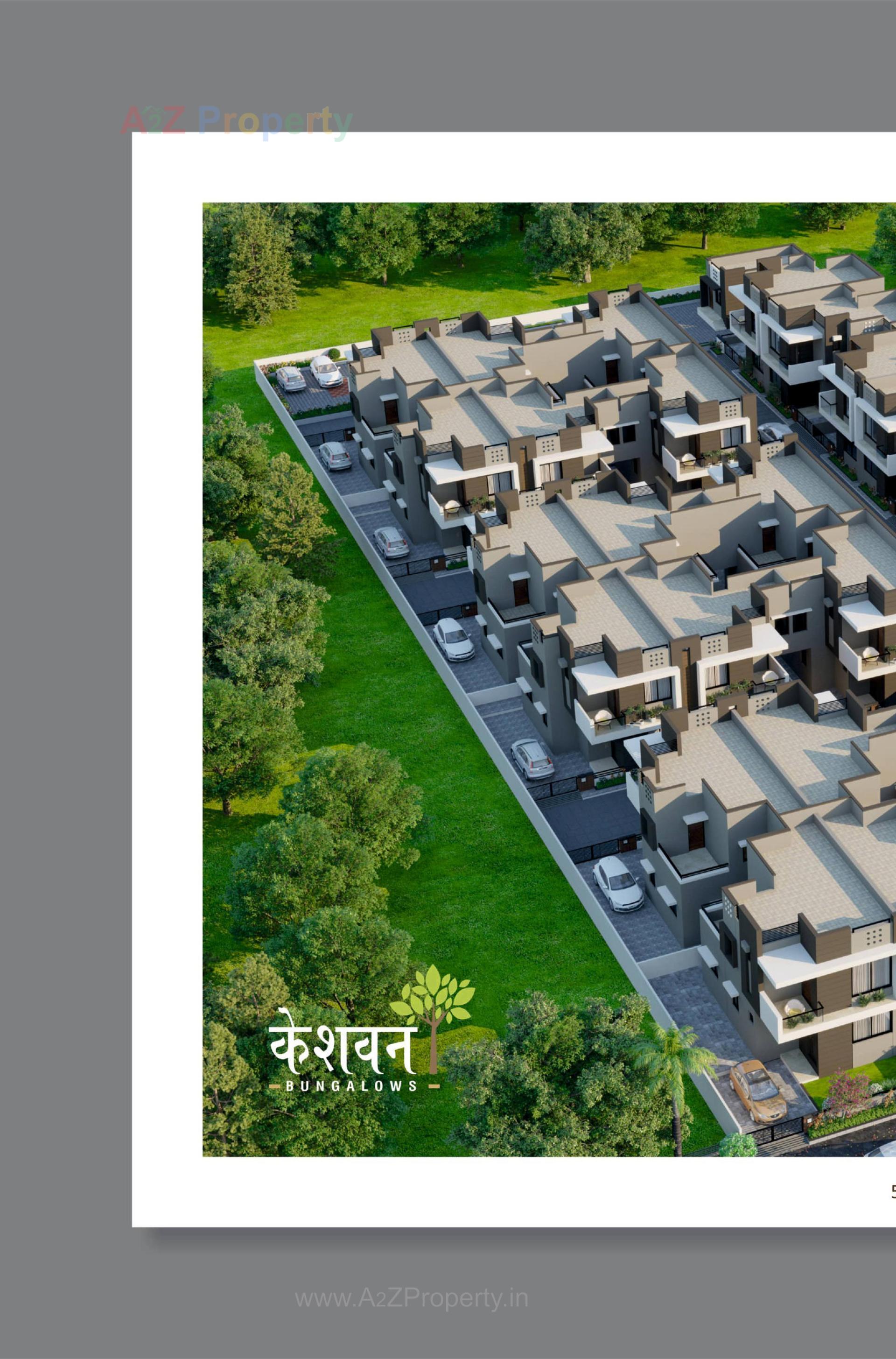 3D Elevation of real estate project Keshvan Bungalows located at Kalol, Gandhinagar, Gujarat