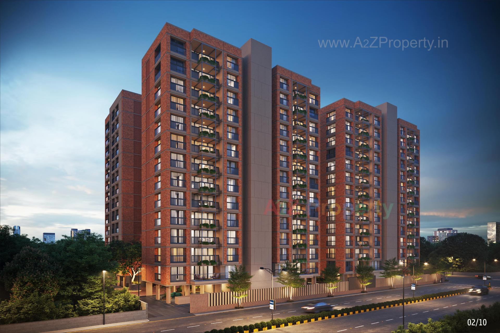 3D Elevation of real estate project Kiara Jade located at Koteshwar, Gandhinagar, Gujarat