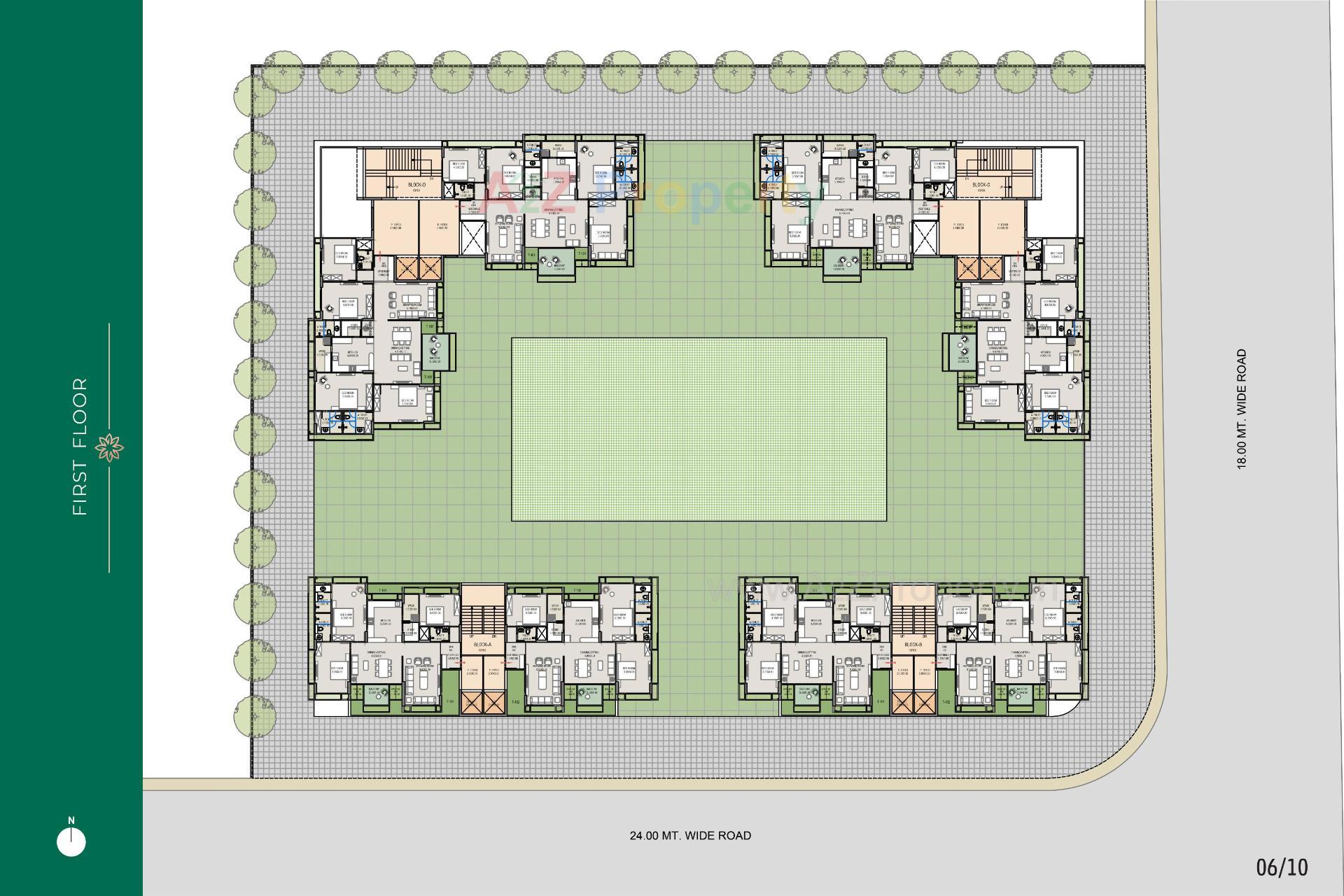 Layout of real estate project Kiara Jade located at Koteshwar, Gandhinagar, Gujarat