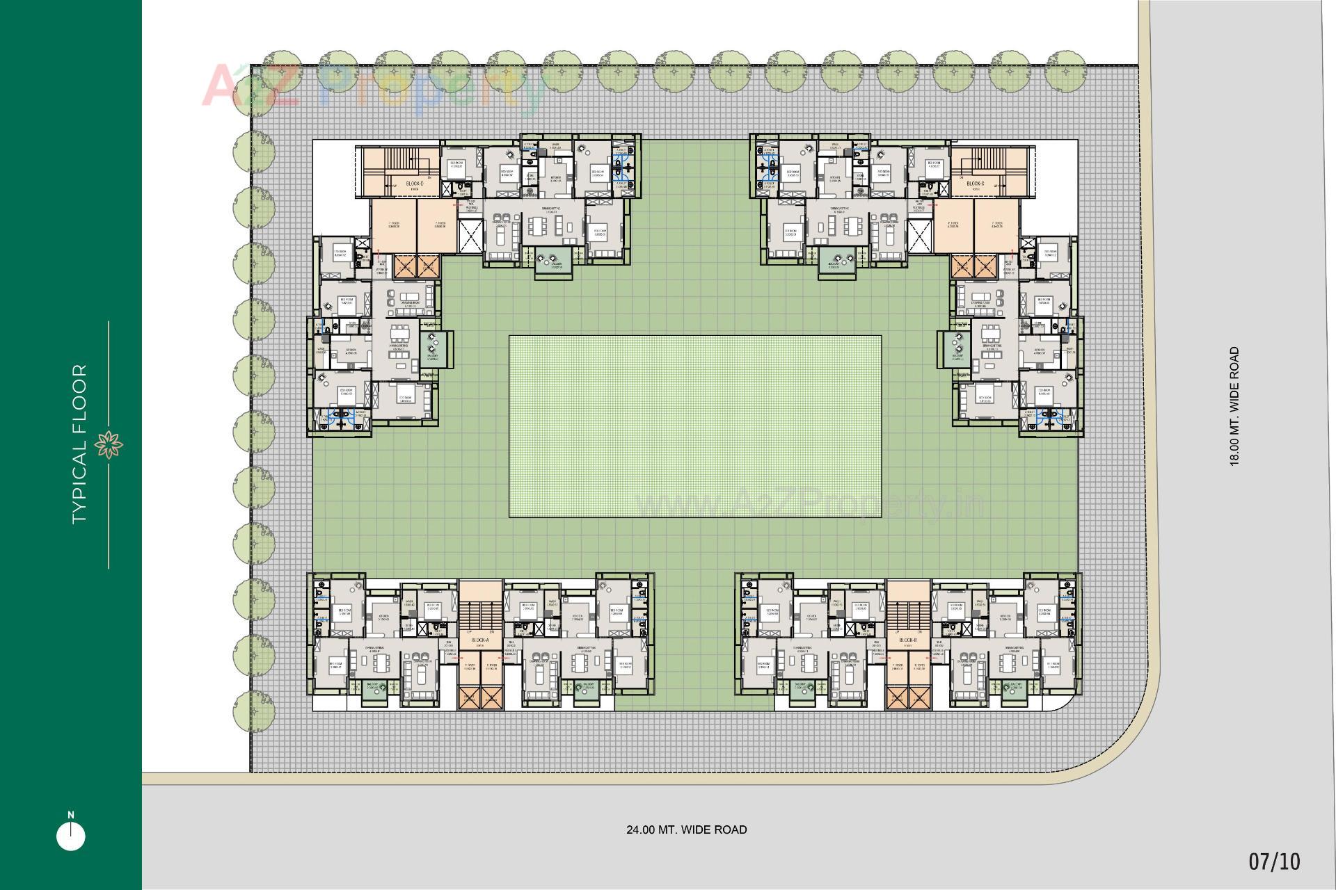 Layout of real estate project Kiara Jade located at Koteshwar, Gandhinagar, Gujarat