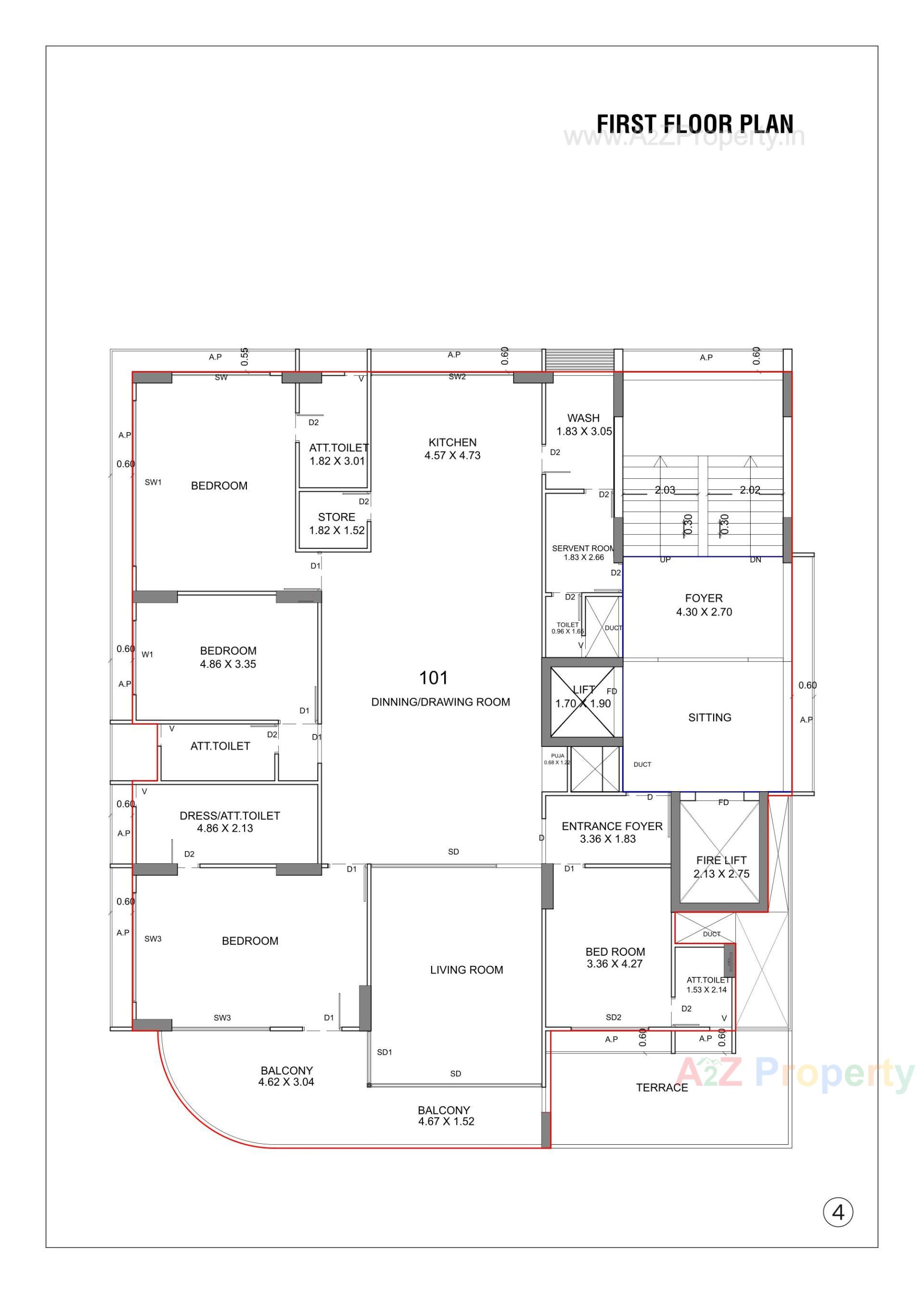 Layout of real estate project Kiara Monolith located at Koteshwar, Gandhinagar, Gujarat