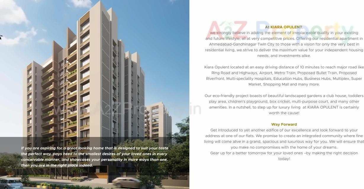 3D Elevation of real estate project Kiara Opulent located at Koteshwar, Gandhinagar, Gujarat