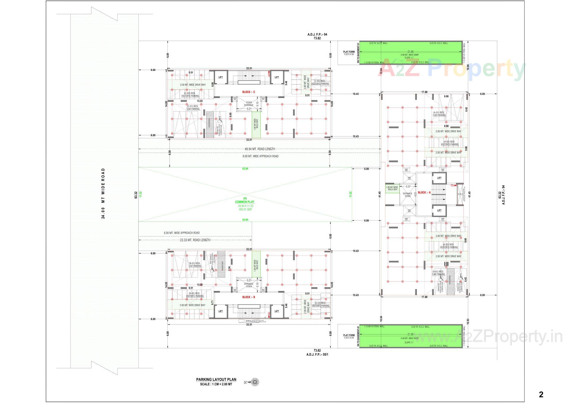 Layout of real estate project Kiara Signature located at Gandhinagar, Gandhinagar, Gujarat