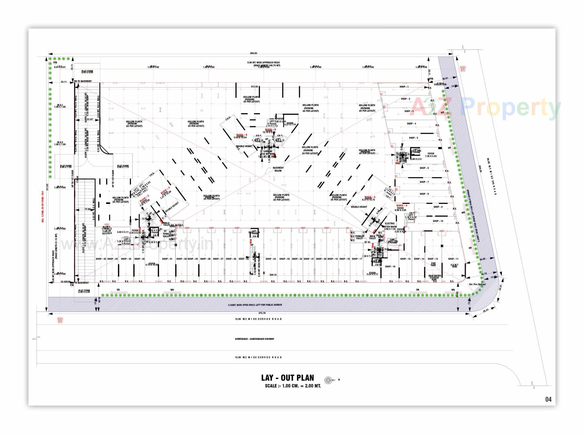 Layout of real estate project Krish Skylar located at Kudasan, Gandhinagar, Gujarat