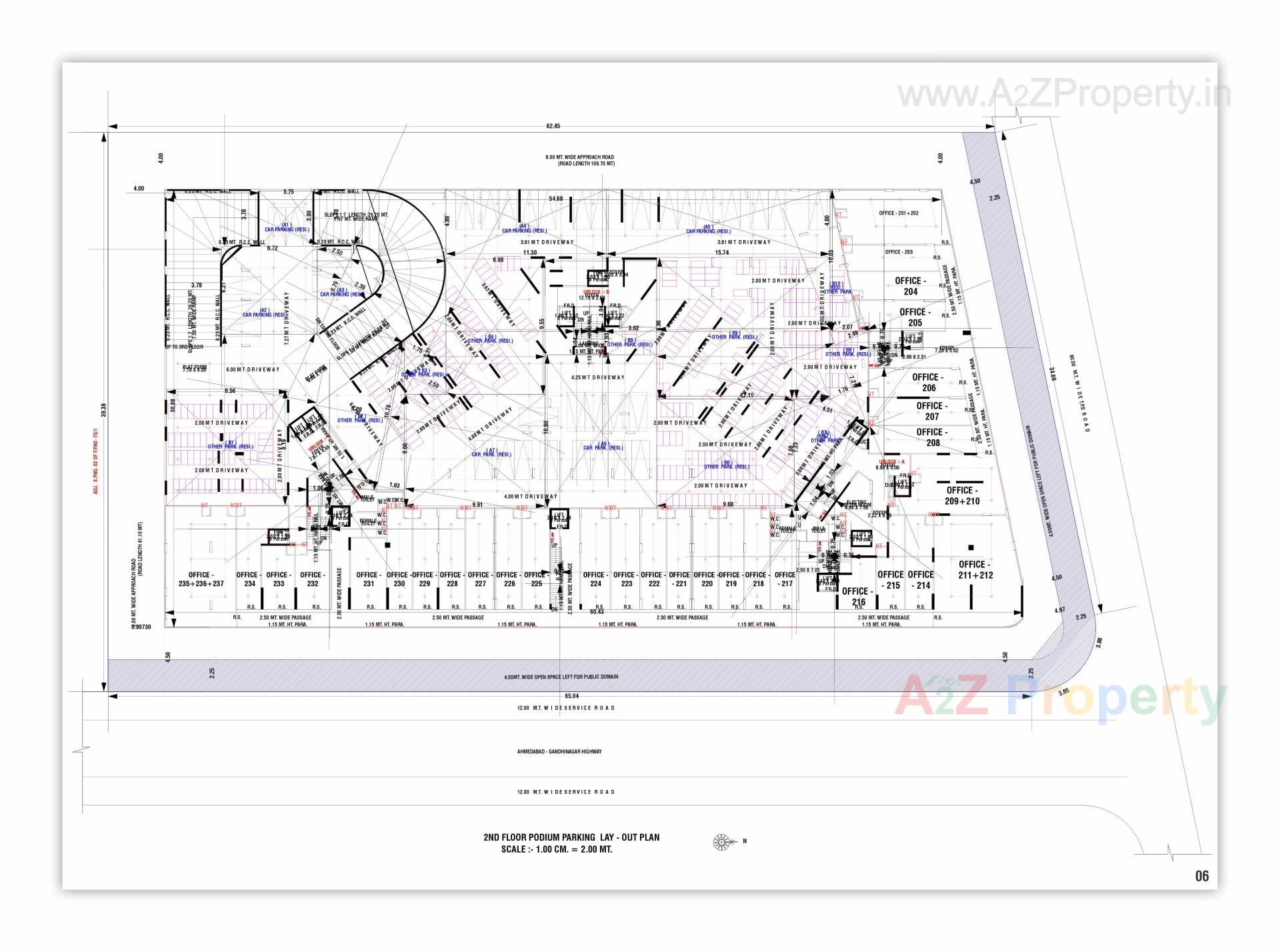 Layout of real estate project Krish Skylar located at Kudasan, Gandhinagar, Gujarat