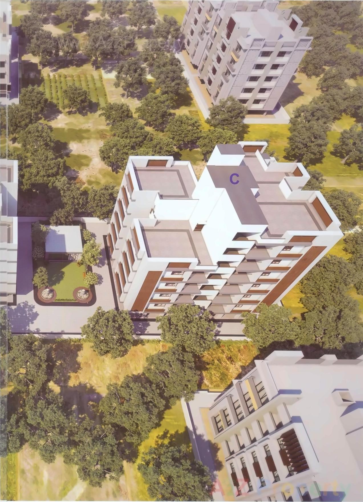 3D Elevation of real estate project Krishna Icon located at Nana-chiloda, Gandhinagar, Gujarat