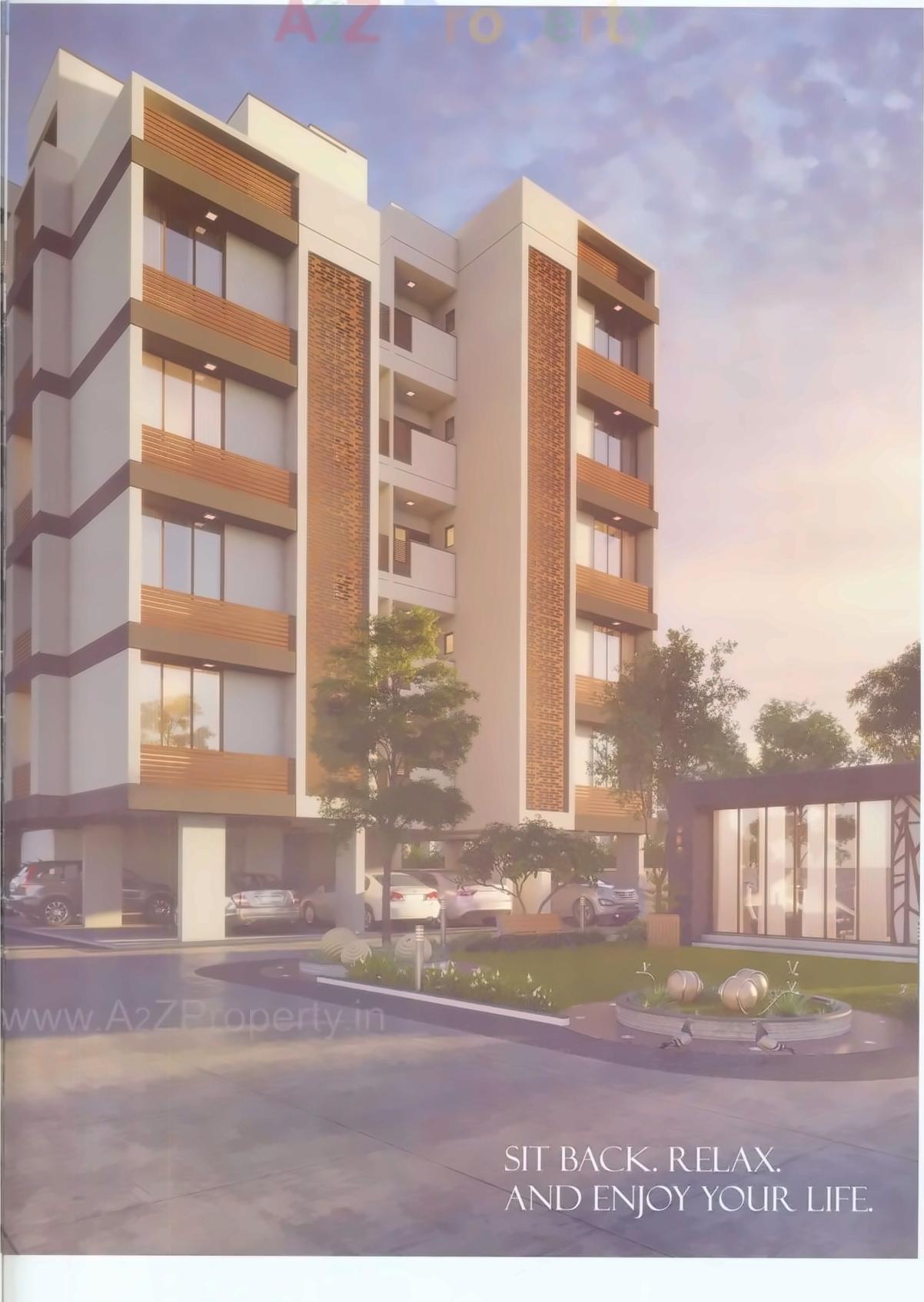3D Elevation of real estate project Krishna Icon located at Nana-chiloda, Gandhinagar, Gujarat
