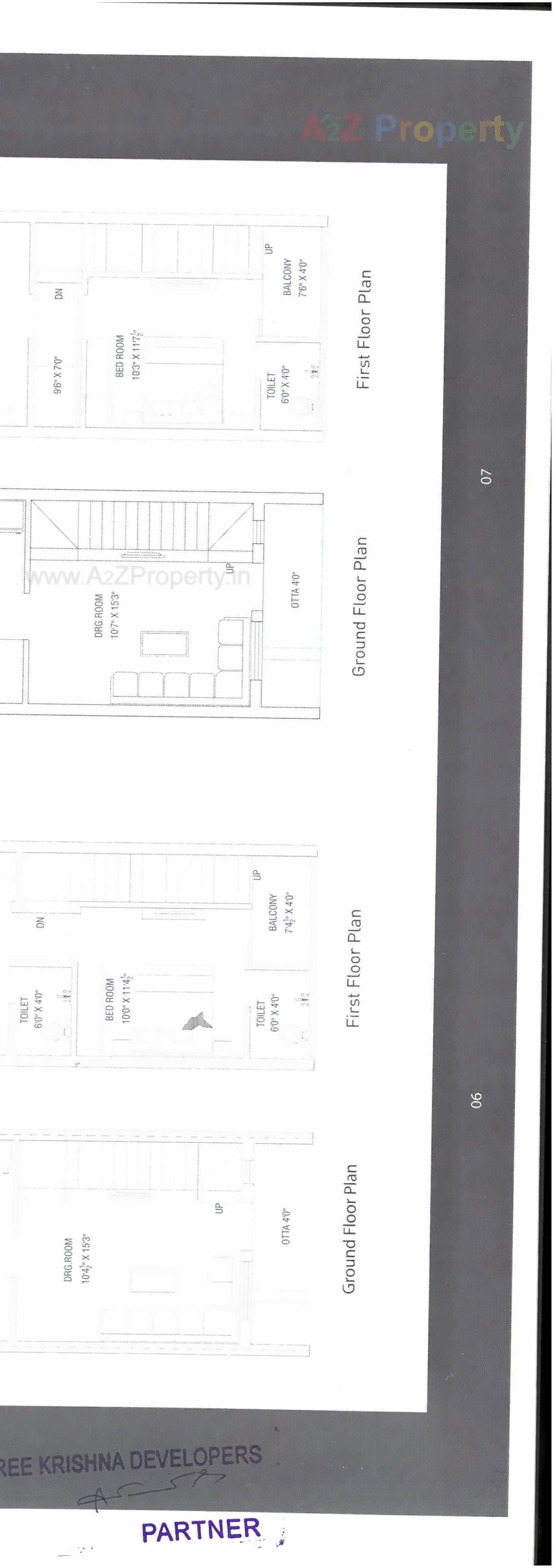 Layout of real estate project Krishna Kutir located at Kalol, Gandhinagar, Gujarat