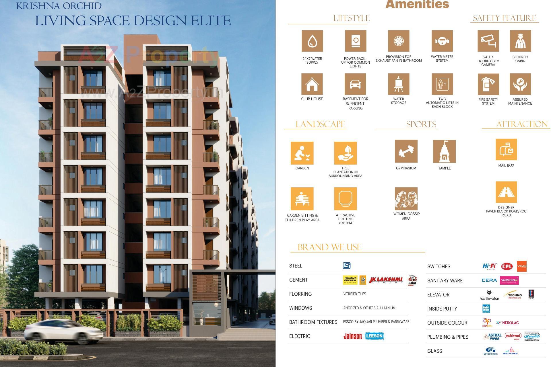  of real estate project Krishna Orchid located at Nana-chiloda, Gandhinagar, Gujarat