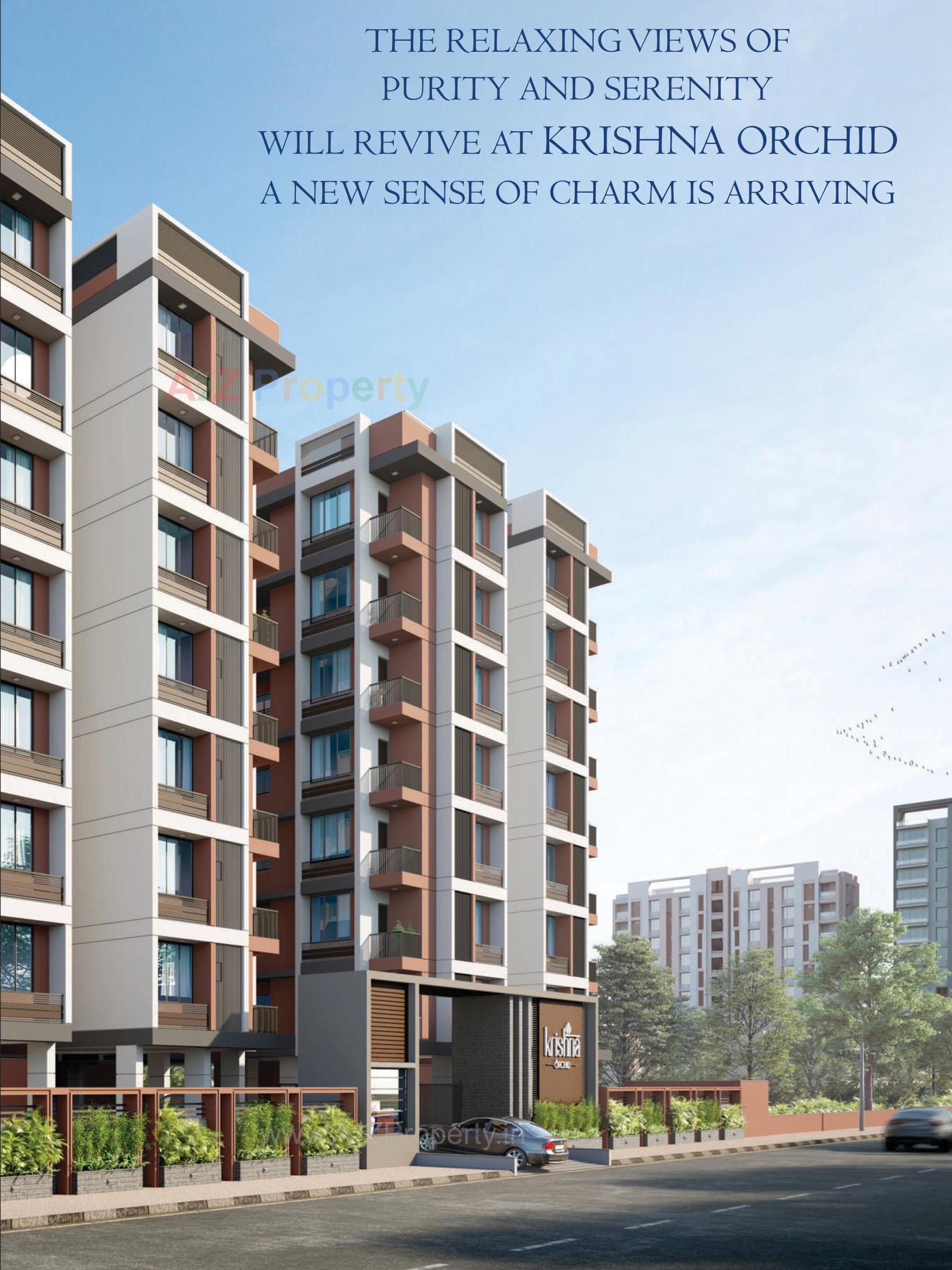3D Elevation of real estate project Krishna Orchid located at Nana-chiloda, Gandhinagar, Gujarat