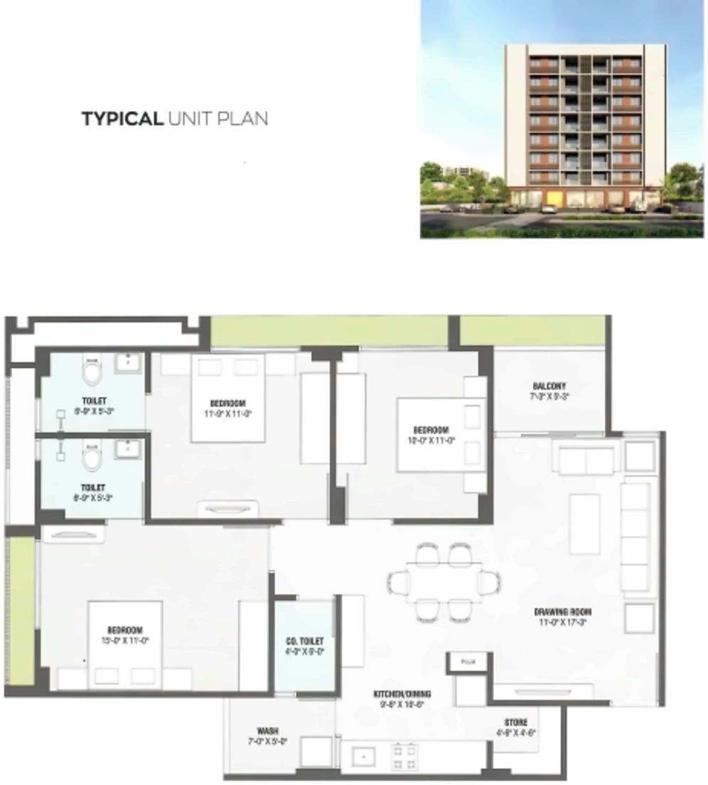 Layout of real estate project Kunj located at Vavol, Gandhinagar, Gujarat